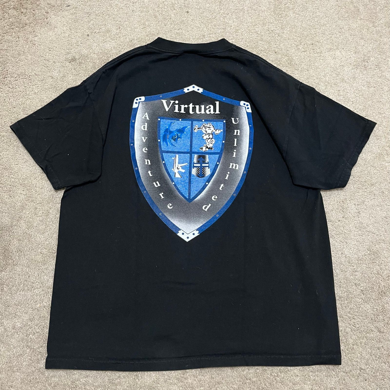 Hanes Vintage Virtual Adventure Unlimited Texas TAU Black Shirt L Size US L / EU 52-54 / 3 - 1 Thumbnail