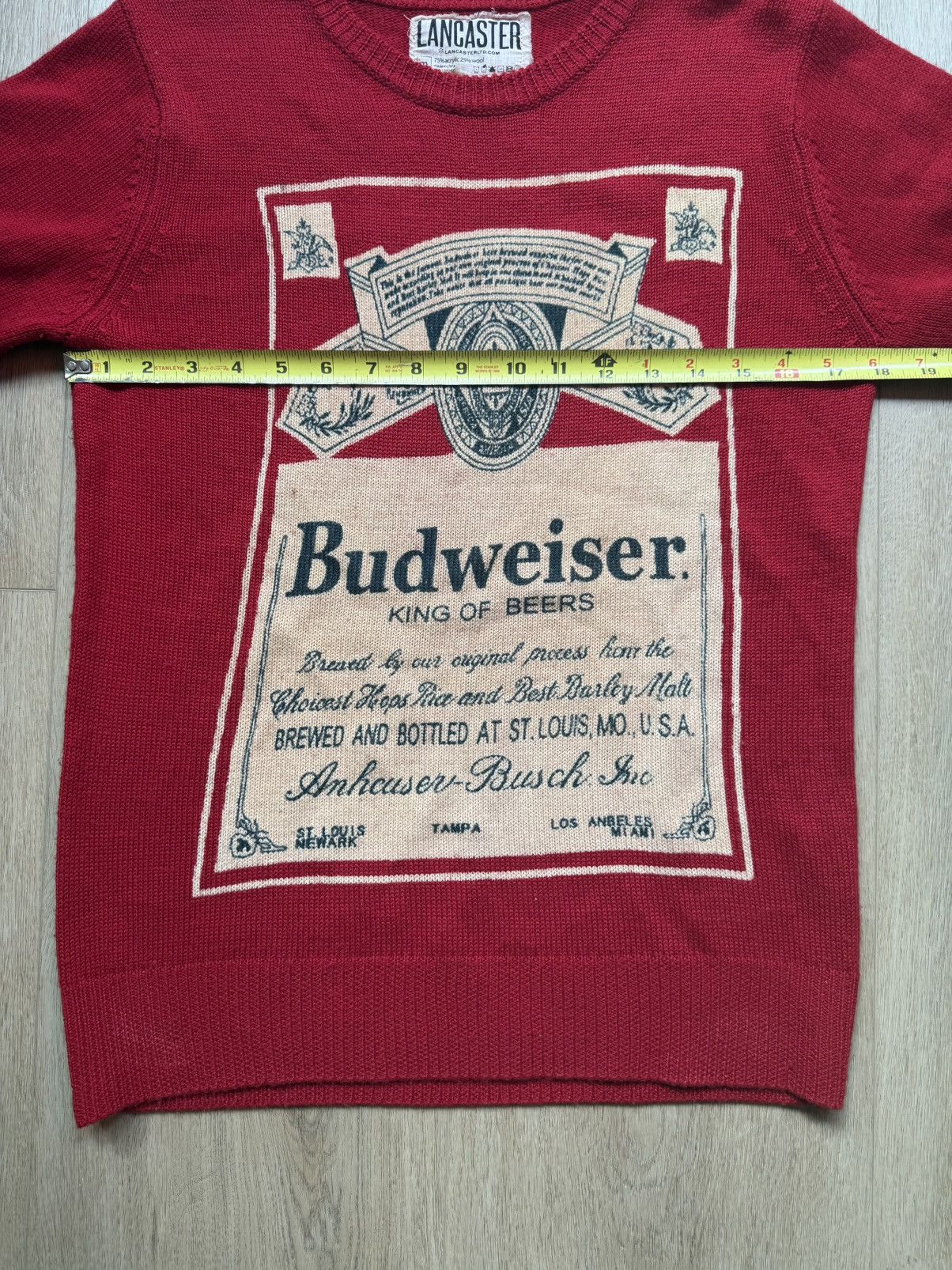 Other Lancaster Vtg Mens M Red Budweiser Beer 80s Knit Crewneck Size US M / EU 48-50 / 2 - 3 Thumbnail