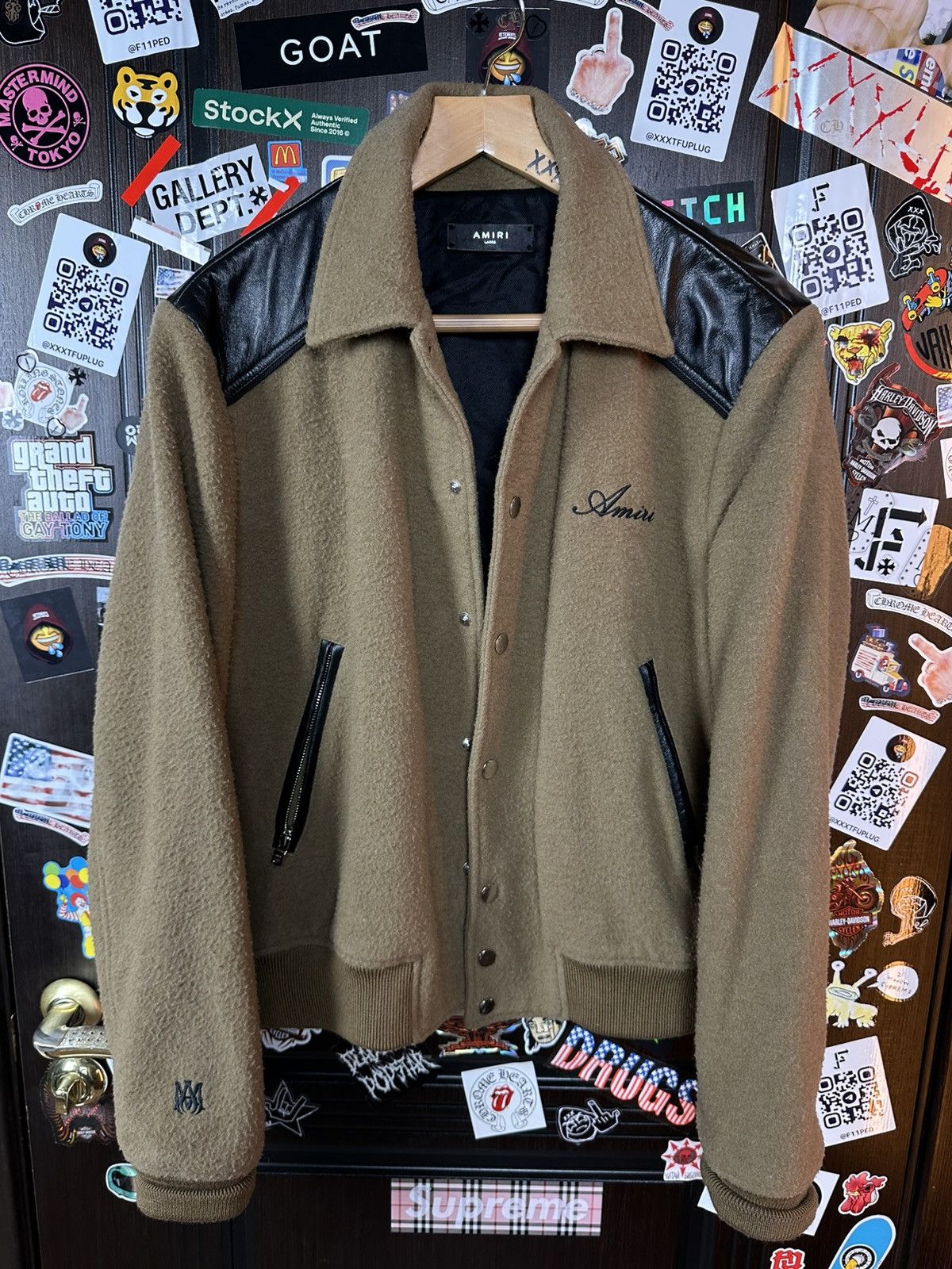 Amiri Amiri Boiled Wool-Leather Western Jacket Size US L / EU 52-54 / 3 - 1 Thumbnail