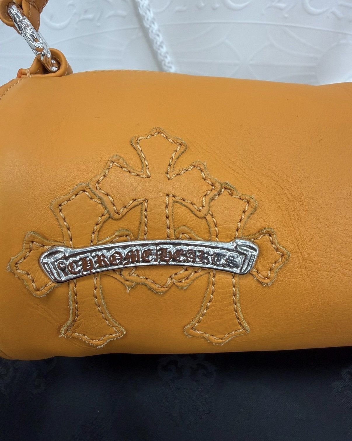 Chrome Hearts Chrome Hearts Orange Triple Leather Patch Pen Case Bag Size ONE SIZE - 2 Thumbnail