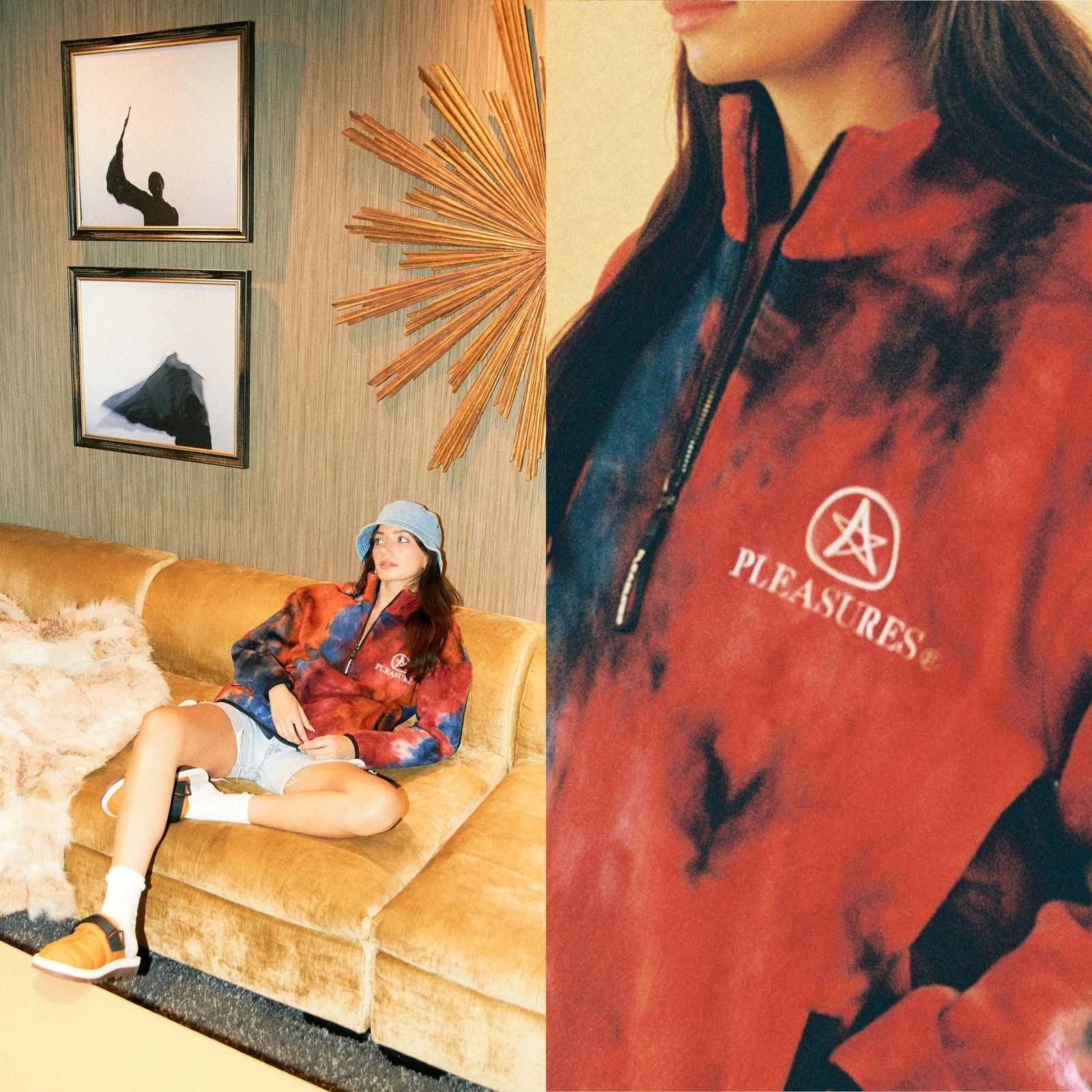 Pleasures Pleasures Caffeine Polar Fleece Quarter Zip | Size M Size US M / EU 48-50 / 2 - 9 Thumbnail