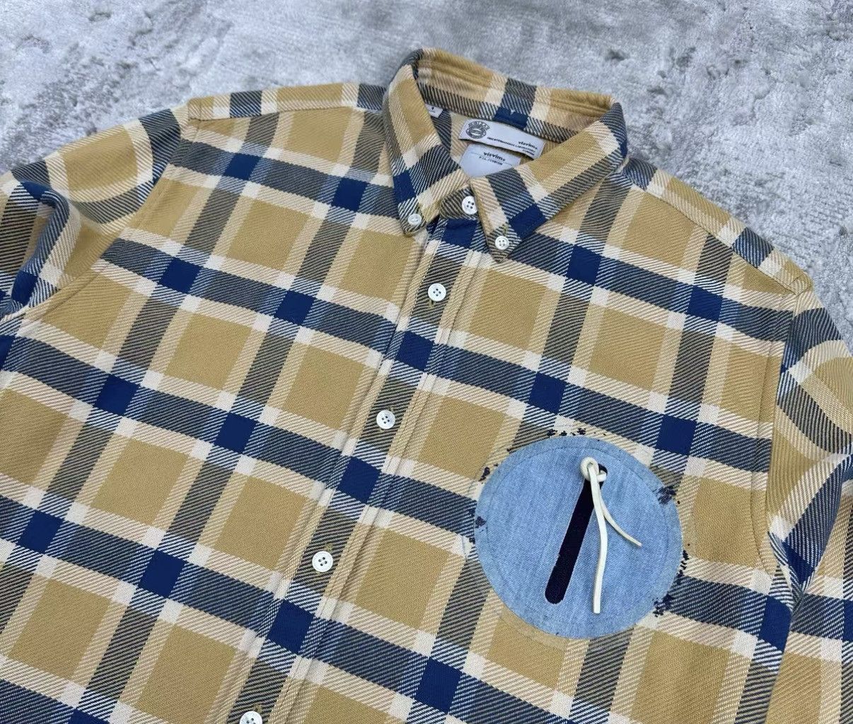 Visvim VISVIM Vintage Plaid Circle Patchwork Shirt J16 Size US XS / EU 42 / 0 - 2 Thumbnail