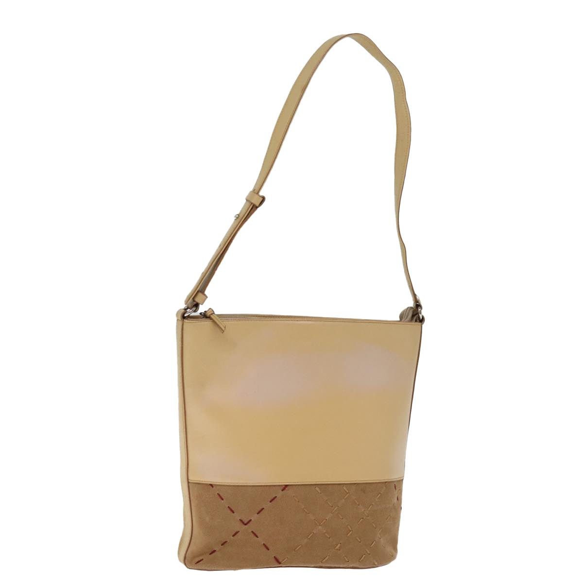 Burberry Burberry Shoulder Bag Suede Leather Beige Size ONE SIZE - 1 Thumbnail