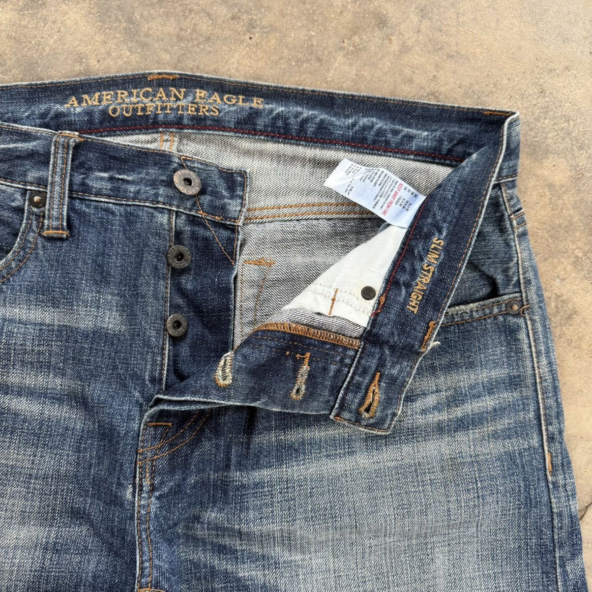 American Eagle Outfitters VINTAGE AEO SELVEGE JEANS DENIM PANTS Size US 36 / EU 52 - 9 Thumbnail