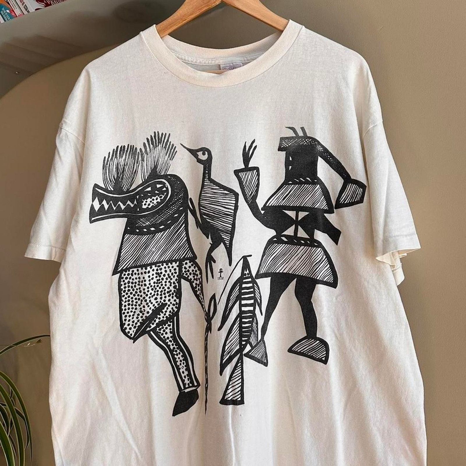 Fruit Of The Loom × Vintage Vintage’s Egyptian Hieroglyphics Art Shirt Size US XL / EU 56 / 4 - 2 Thumbnail