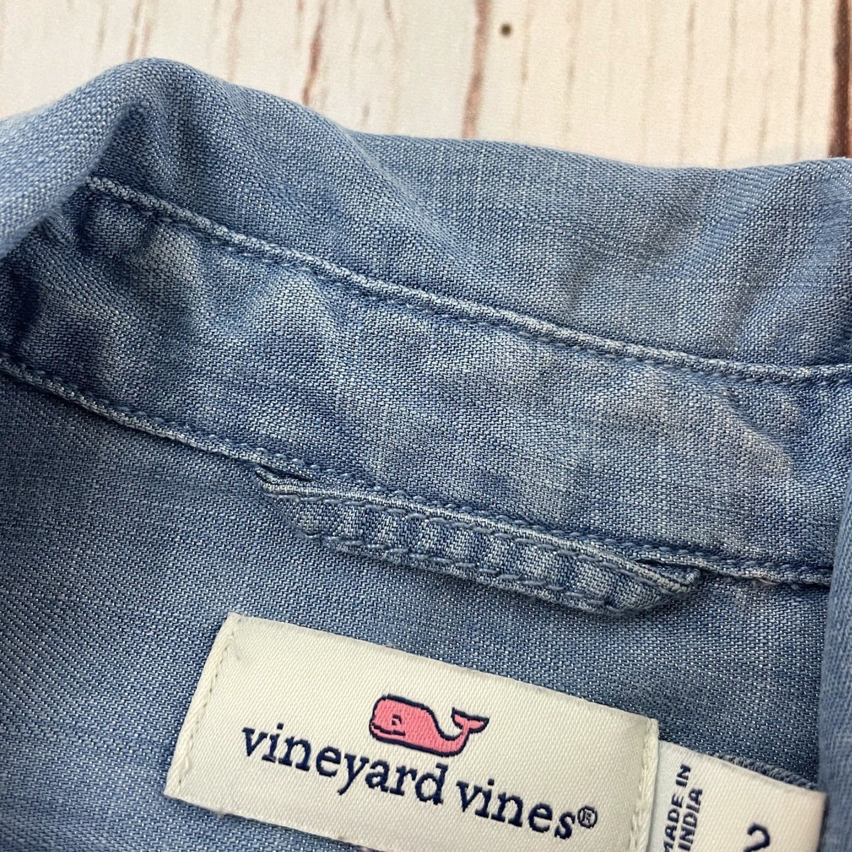 Vineyard Vines Vineyard Vines Short Sleeve Button-Up Top Women's 2 Blue Size XS / US 0-2 / IT 36-38 - 2 Thumbnail