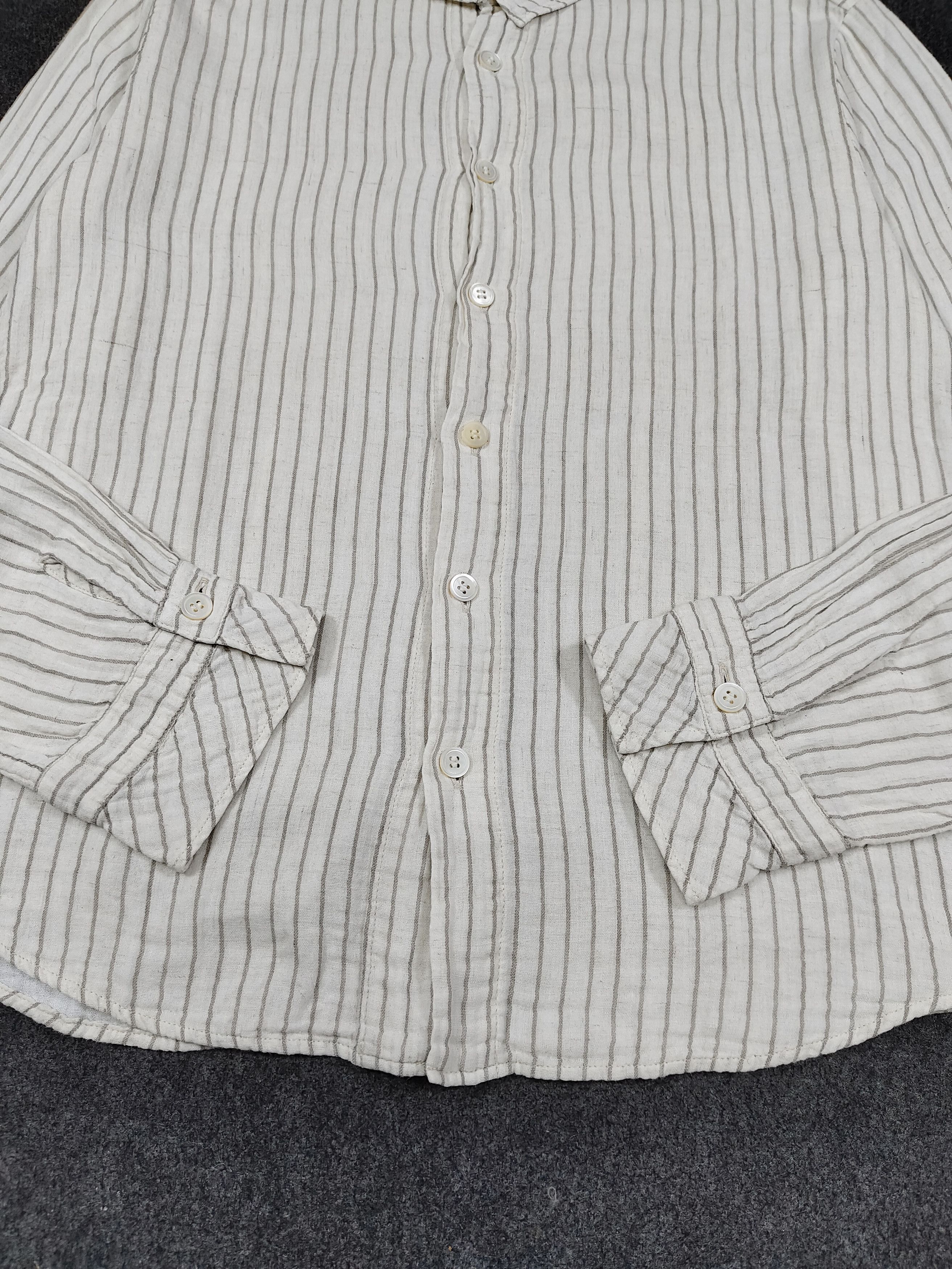 Issey Miyake 🇯🇵 Plantation 🇯🇵 By Issey Co Striped Shirt Size M / US 6-8 / IT 42-44 - 7 Thumbnail