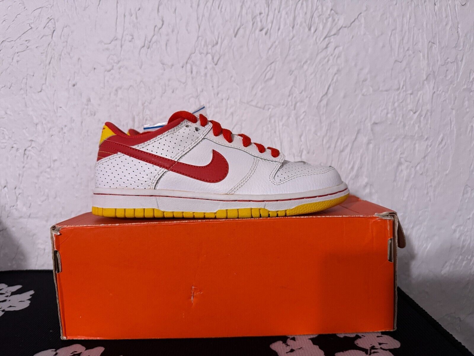 Nike × Vintage Nike NYX Dunk Low Ronald McDonald White Red Yellow US 4Y Size US 5.5 / IT 35.5 - 3 Thumbnail