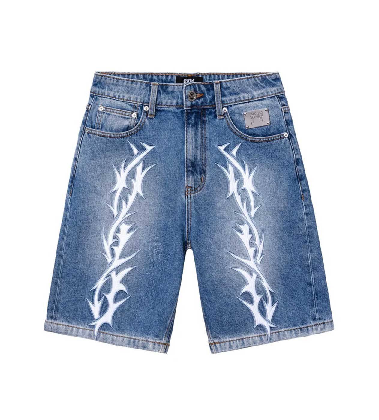 Revenge Thorn Denim Shorts Indigo Size US 34 / EU 50 - 1 Thumbnail