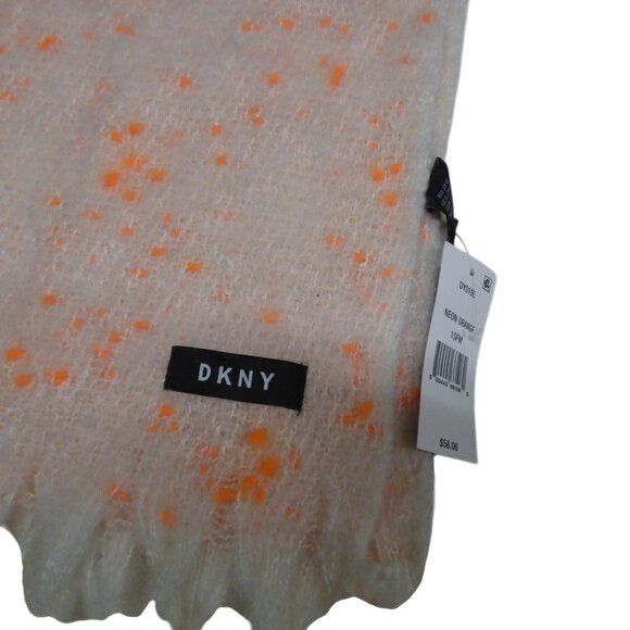 DKNY DKNY Pop-Neon Speckled Scarf, 16x76 Neon Orange Size ONE SIZE - 5 Thumbnail