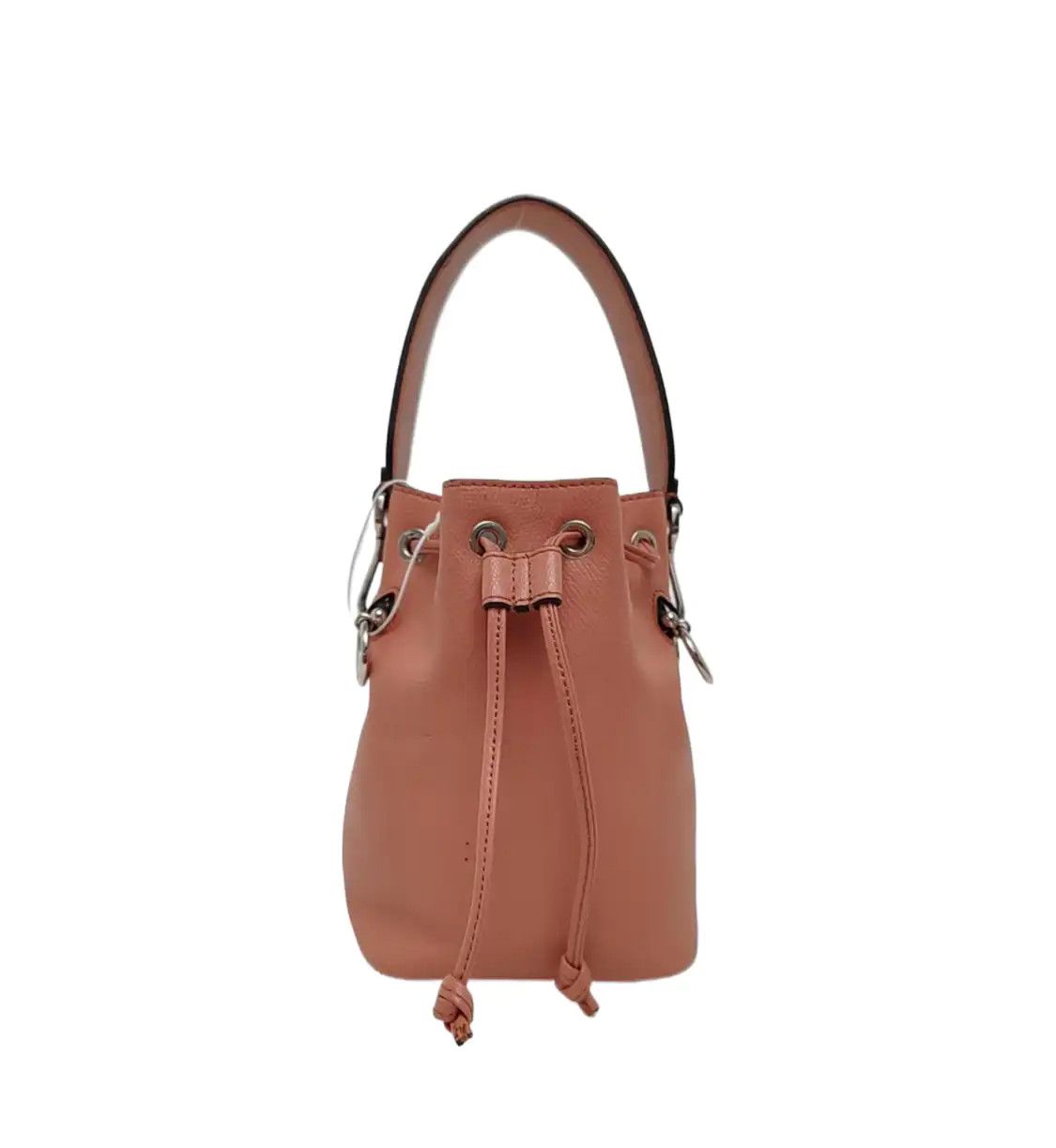 Fendi FENDI Mon Tresor mini orange pink cowhide leather embossed handbag silver hardwa Size ONE SIZE - 1 Thumbnail