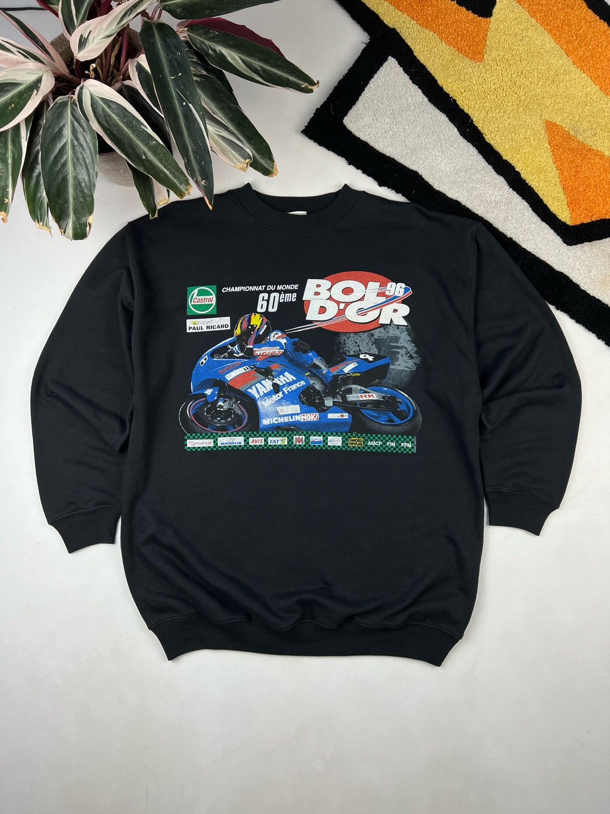 Vintage VNTG Bol D’Or 96 Championnat Du Monde Paul Ricard Sweatshirt Size US L / EU 52-54 / 3 - 1 Thumbnail