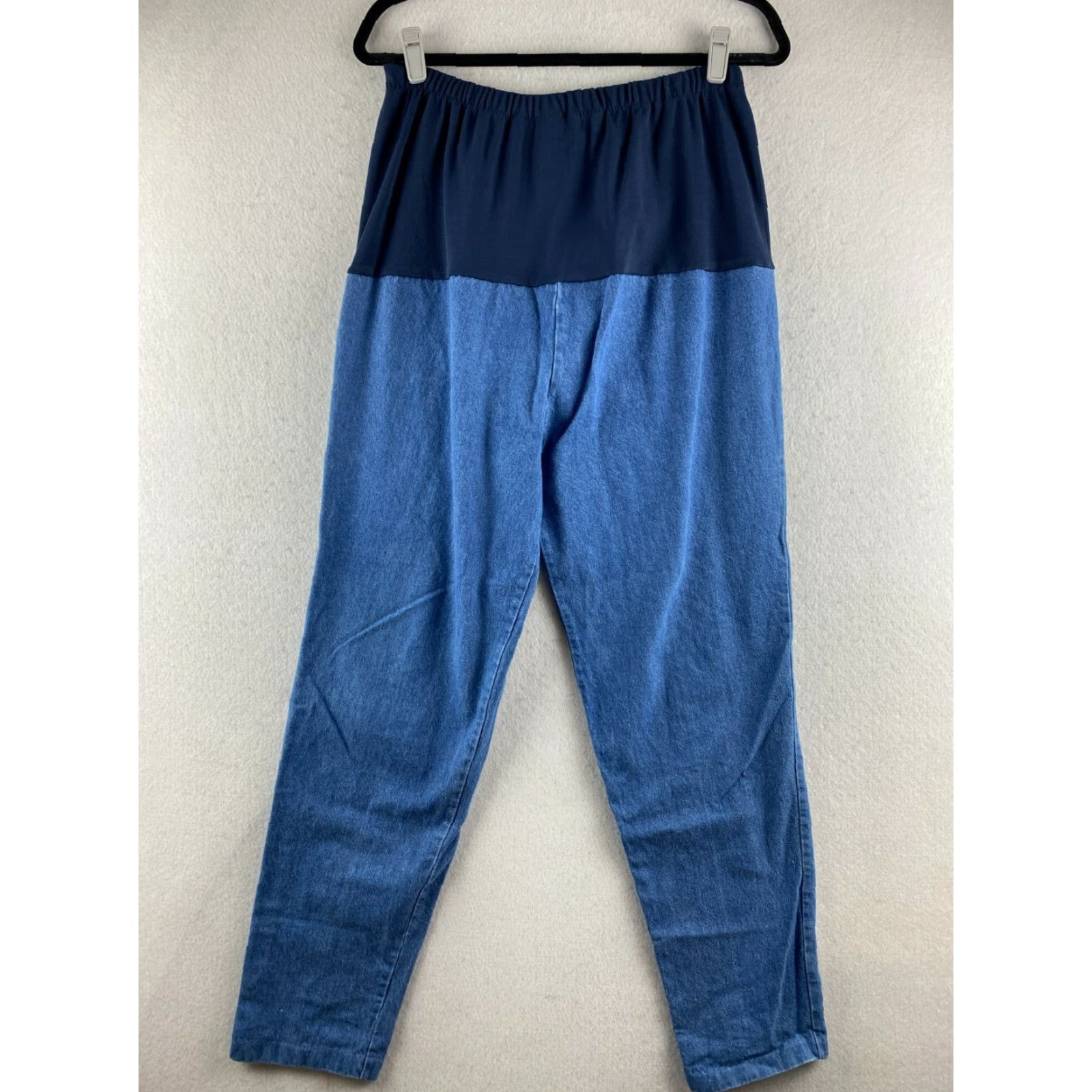 Vintage VINTAGE New Additions Jeans Womens 10 Maternity Blue Denim Elastic Waist High Rise Straight 29 In Inseam 29 Womens Size 32" / US 10 / IT 46 - 2 Thumbnail