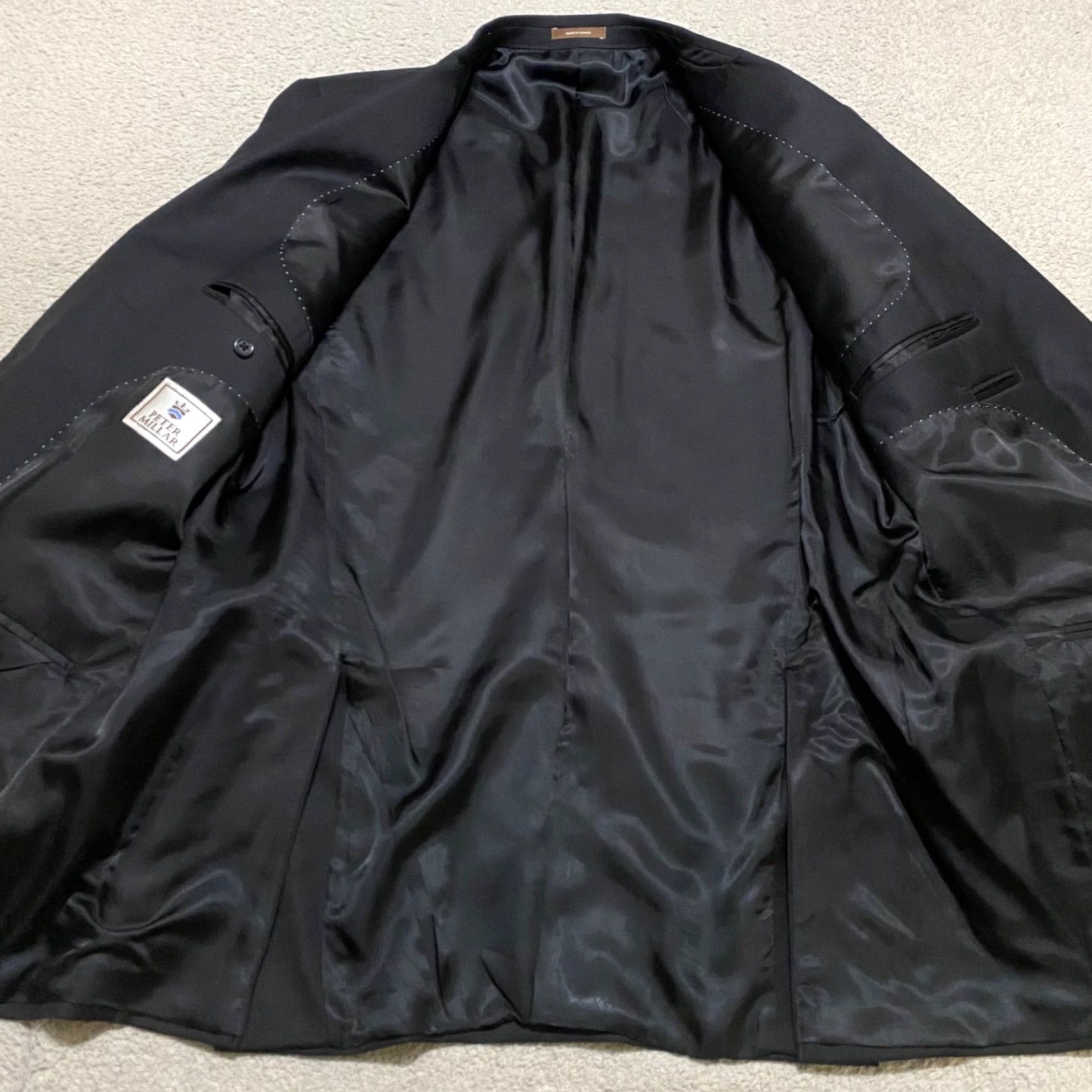 Peter Millar Peter Millar Blazer Single-Breasted Two-Button 46L Wool Black Mens VINTAGE? Size US XXL / EU 58 / 5 - 7 Thumbnail