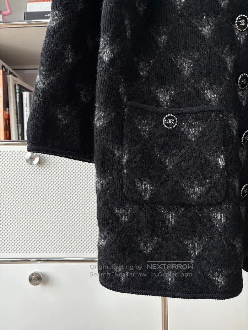 Chanel Chanel 21B black and gray snowflake cashmere medium and lo Size XXS / US 00 / IT 34 - 3 Thumbnail