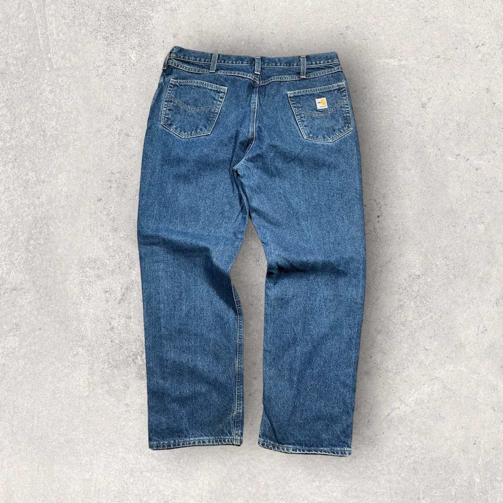 Vintage Vintage Carhartt Baggy Denim Jeans Size 40 Flame Retardant Size US 40 / EU 56 - 1 Preview