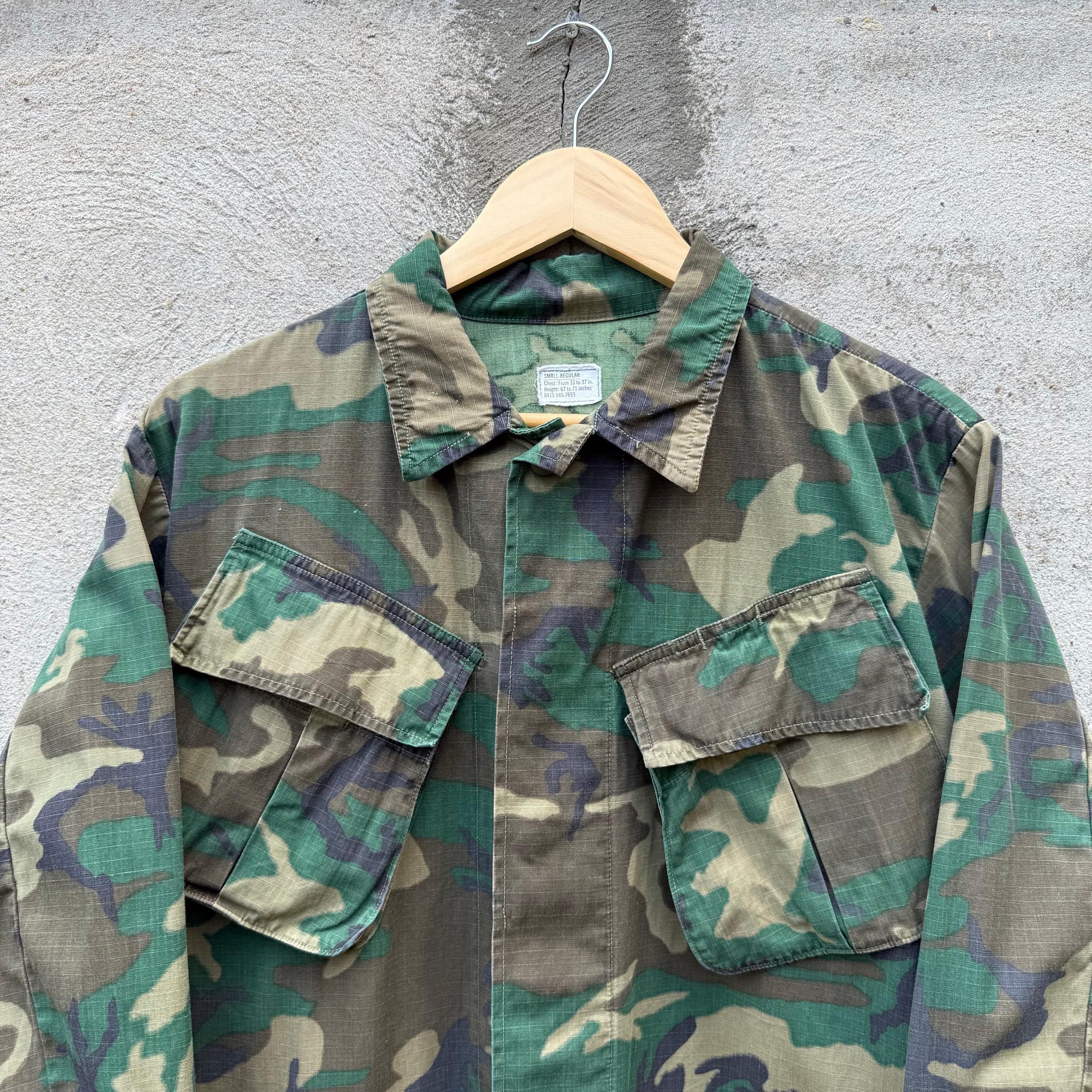 Vintage 1970 US Military ERDL Camo Slant Pocket Jungle Jacket Size US M / EU 48-50 / 2 - 5 Thumbnail