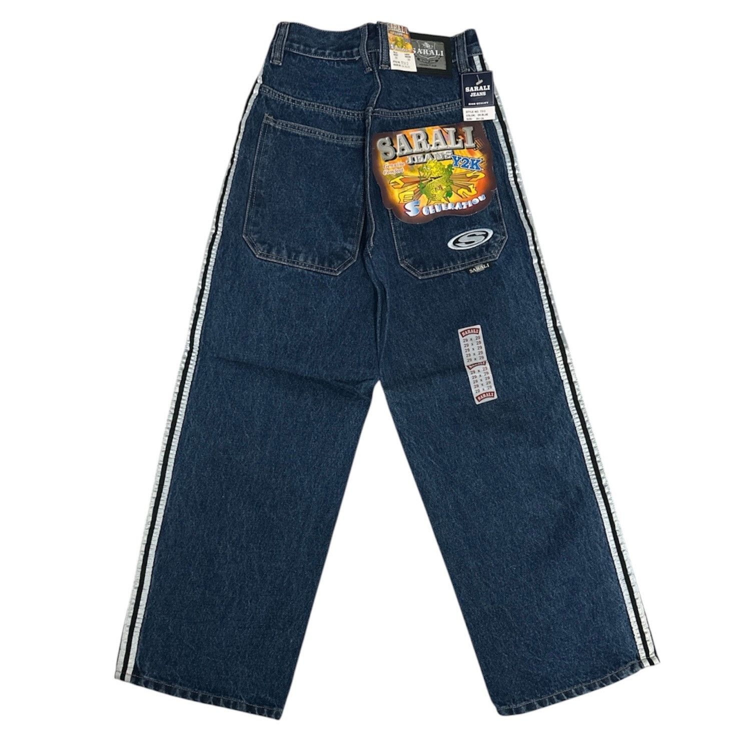 JNCO × Vintage Vintage Sarali Jeans Big S Side Striped Jeans Size US 29 - 1 Thumbnail