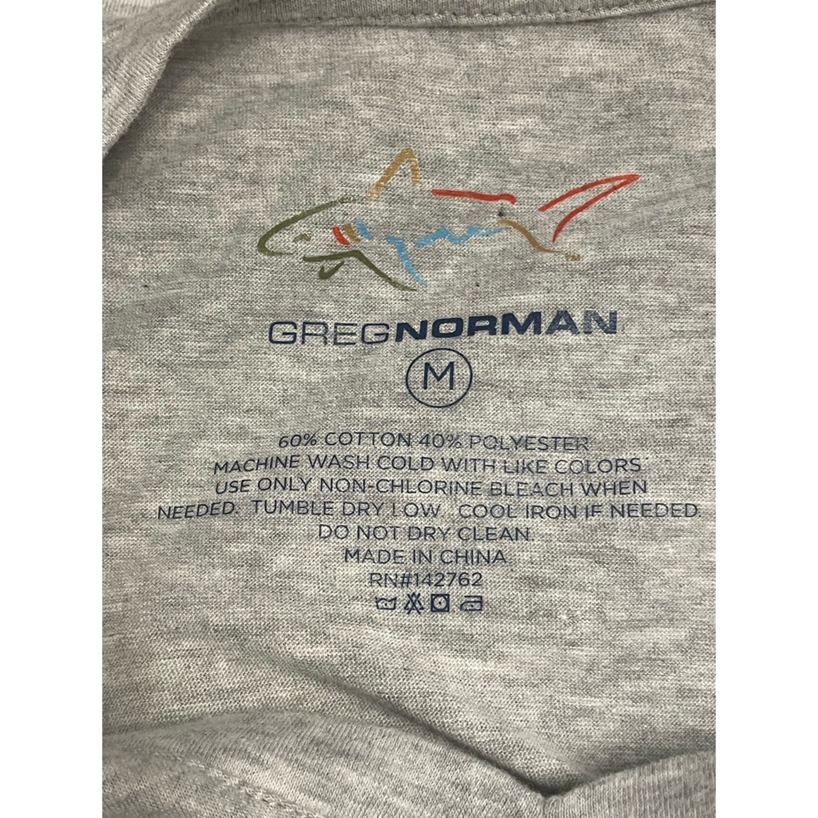 Greg Norman Greg Norman Golf T-Shirt V-Neck Athletic Fit Gray Men's M Size US M / EU 48-50 / 2 - 9 Thumbnail