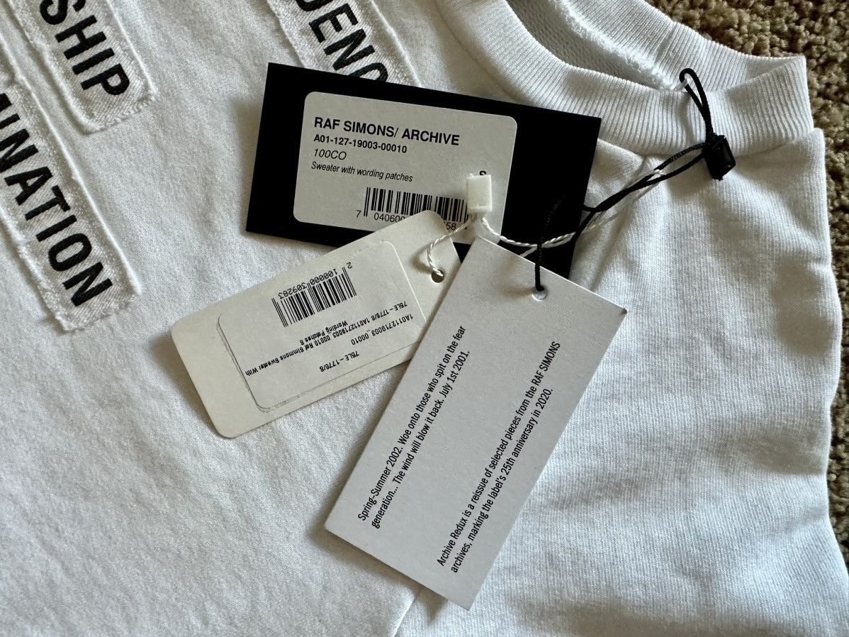 Raf Simons Size S - Raf Simons Redux Independence S/S 2002 Sweatshirt Size US S / EU 44-46 / 1 - 5 Thumbnail
