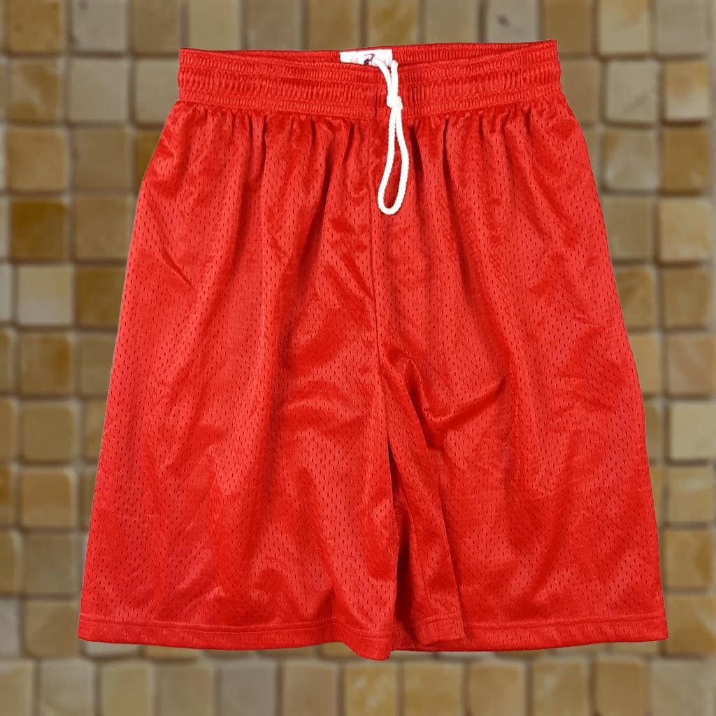 Vintage VINTAGE Basketball Shorts Men's M Retro Drawstring Gym Workout Red Stretch Waist Size US 31 - 1 Thumbnail