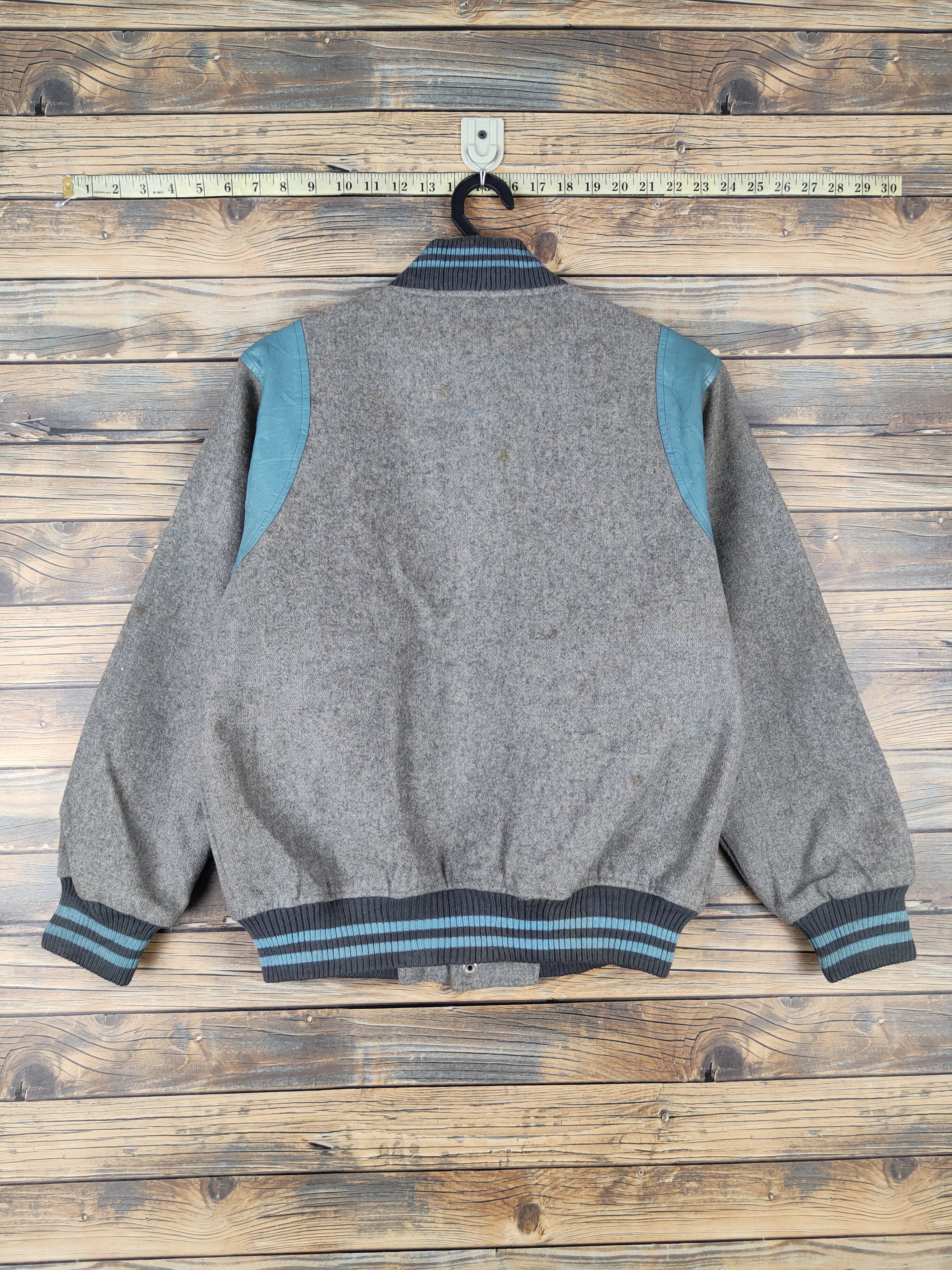 Japanese Brand Japan vintage Gray Varsity Jackets #W1069 Size US S / EU 44-46 / 1 - 8 Thumbnail