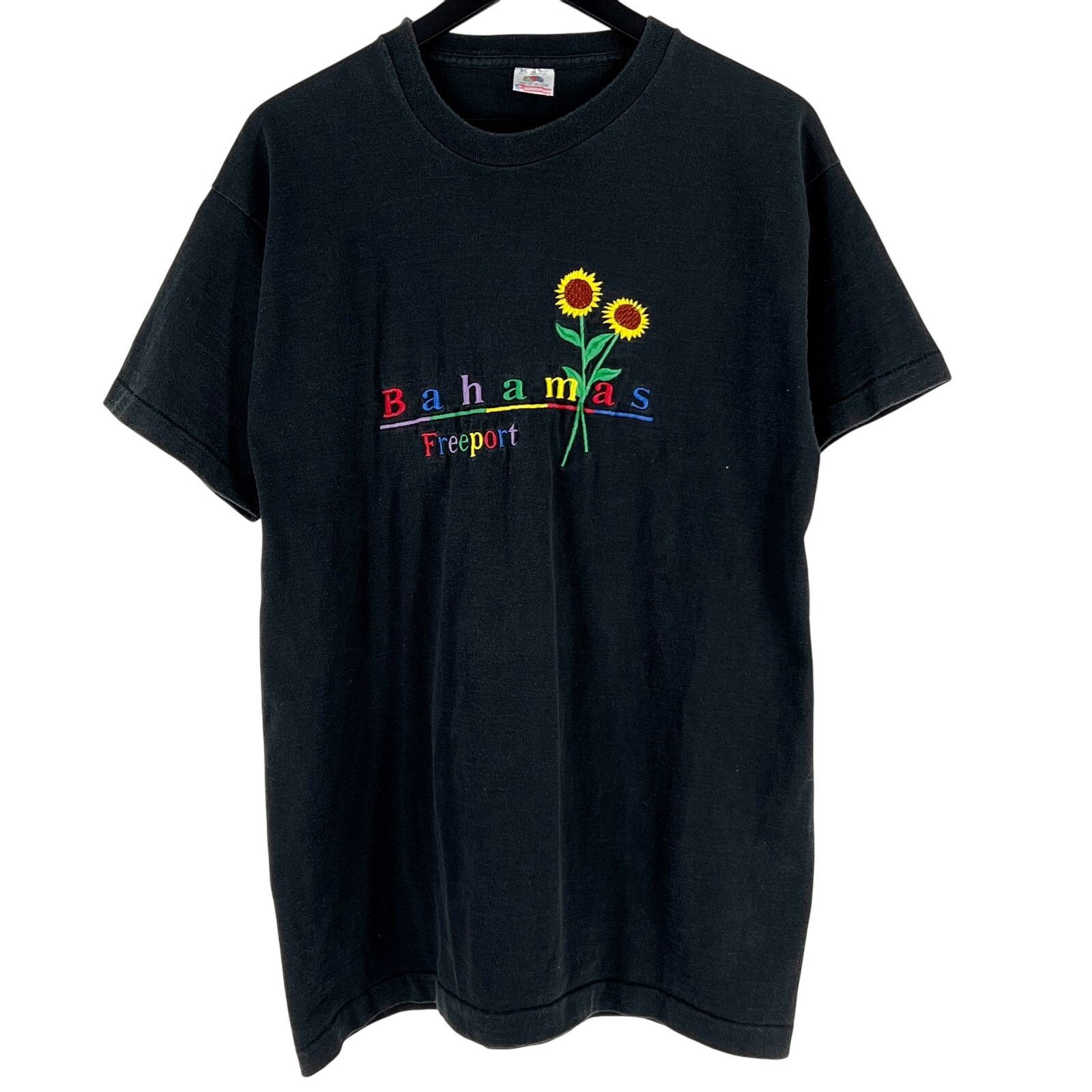 Fruit Of The Loom × Vintage 90s Bahamas embroidered tshirt 1990s vintage Size XL / US 12-14 / IT 48-50 - 1 Thumbnail