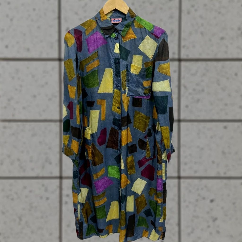 Acne Studios Acne Studios Alloy Visc P Shiny Patchwork 34 Size Regular Shirt Dress Size XXS / US 00 / IT 34 - 1 Thumbnail