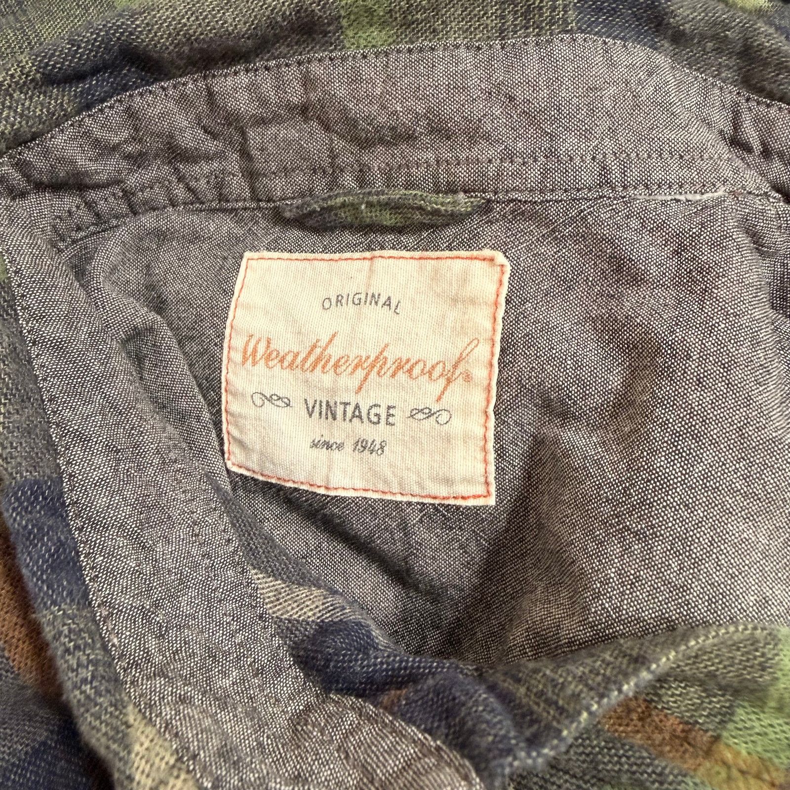 Weatherproof Weatherproof Vintage Olive Plaid Flannel Shirt | Sz L Size US L / EU 52-54 / 3 - 6 Thumbnail