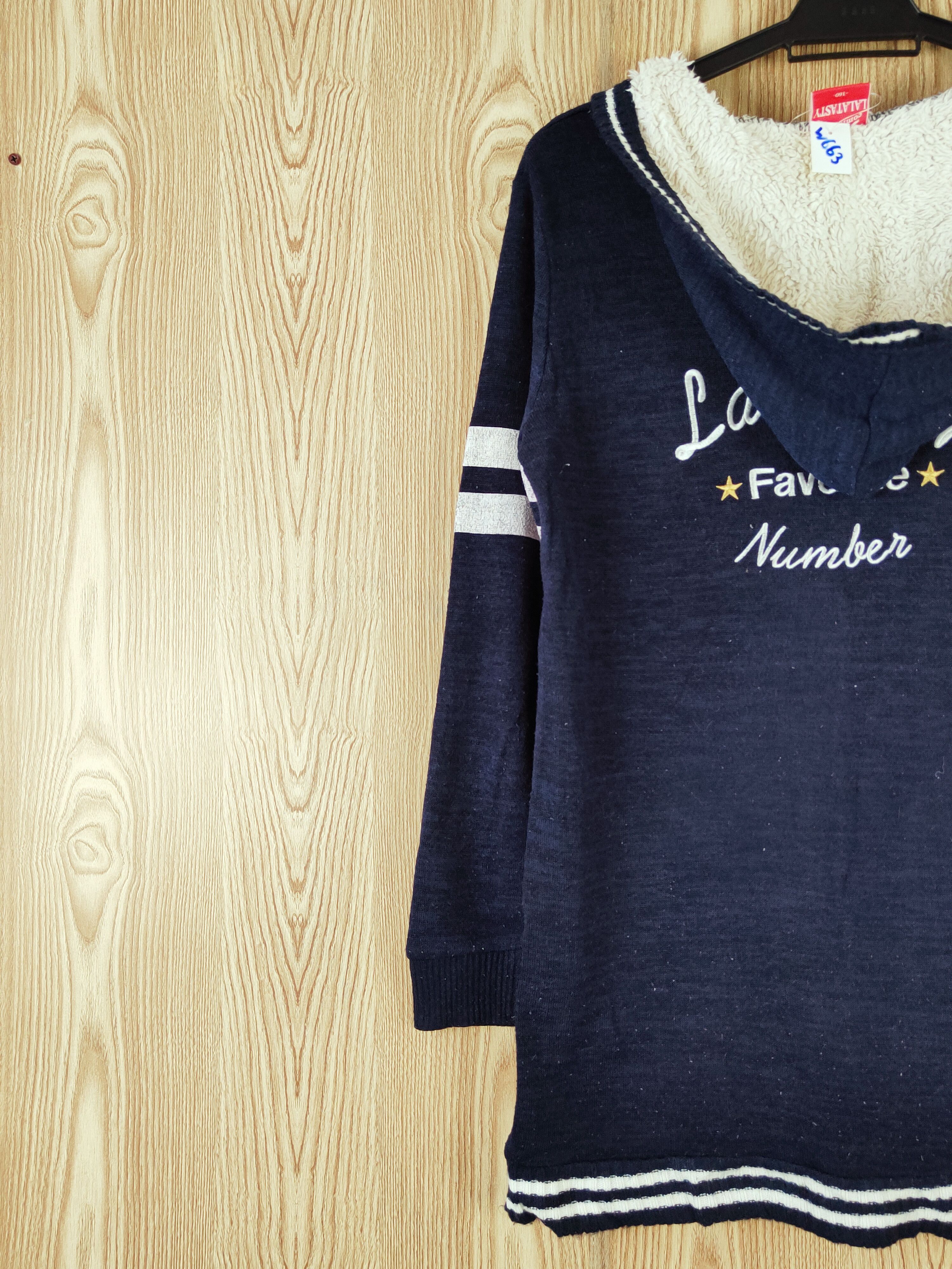 Homespun Knitwear × Vintage Lalatasty Navy Hoodie Knitwear Cardigan #W663 Size S / US 4 / IT 40 - 11 Thumbnail