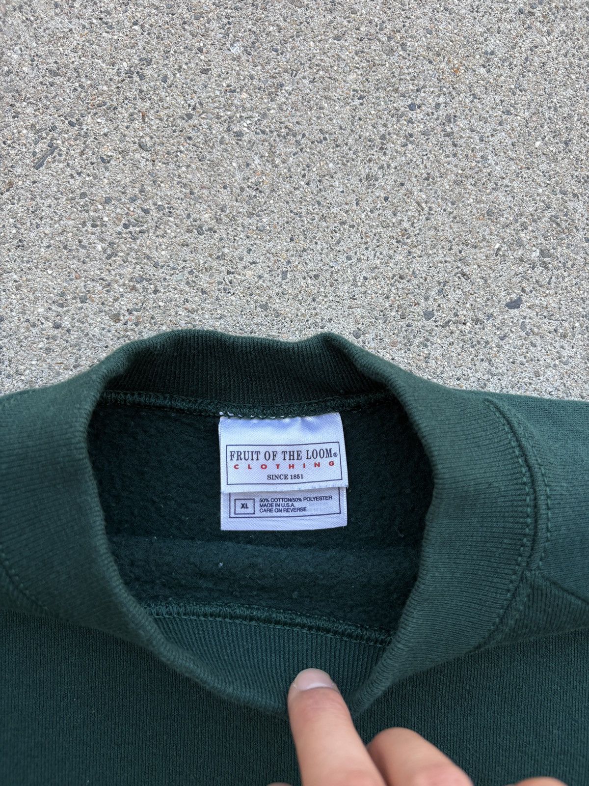 Fruit Of The Loom Vintage 90s Fruit Of The Loom D. Green Crewneck Sweater Sz L Size US M / EU 48-50 / 2 - 3 Thumbnail