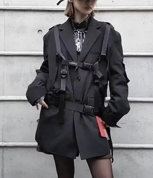 VIBE Punk goth unisex buckle suspender harness belt Size ONE SIZE - 2 Thumbnail