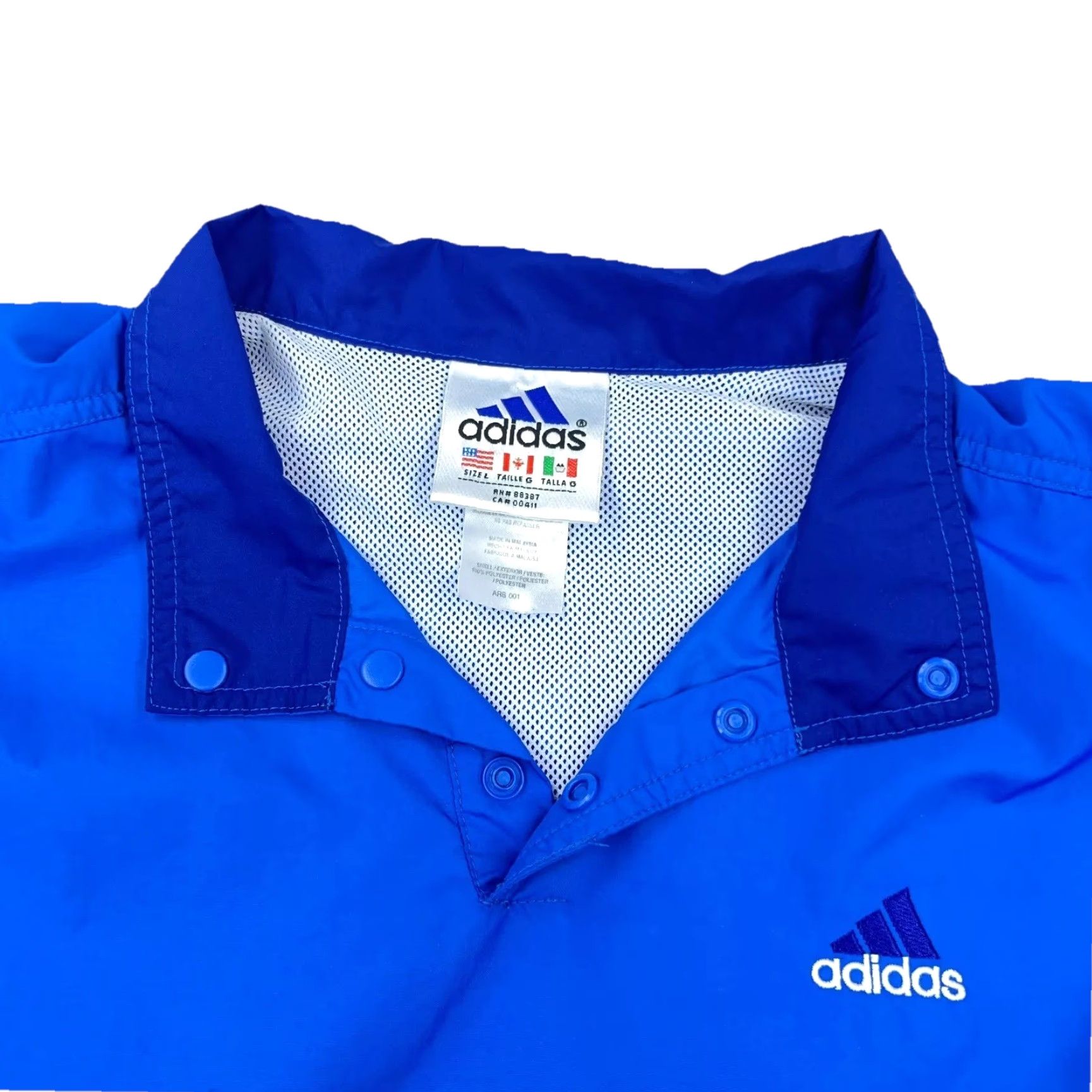 Adidas VINTAGE Adidas Jacket Men Large Blue Pullover Windbreaker Track Snap T Y2K Size US XL / EU 56 / 4 - 2 Thumbnail