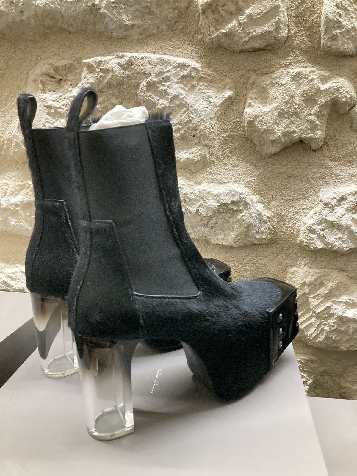 Rick Owens NEVER WORN / Calf Hair Platforms Chelsea Boots Size US 9 / EU 42 - 6 Thumbnail