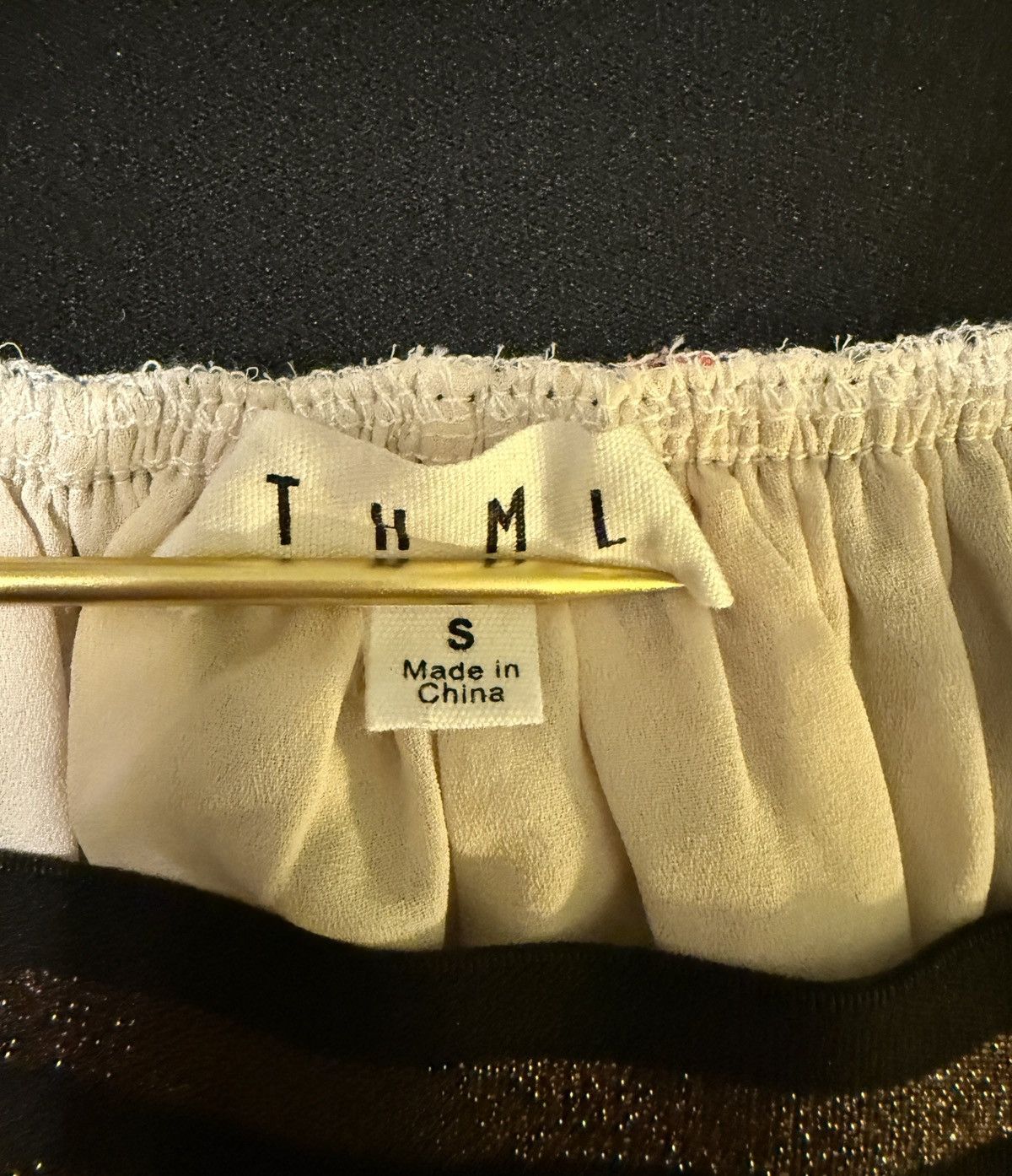 Anthropologie THML Women’s Pleated Patterned Skirt Elastic Metallic Waist Size 27" / US 4 / IT 40 - 3 Thumbnail