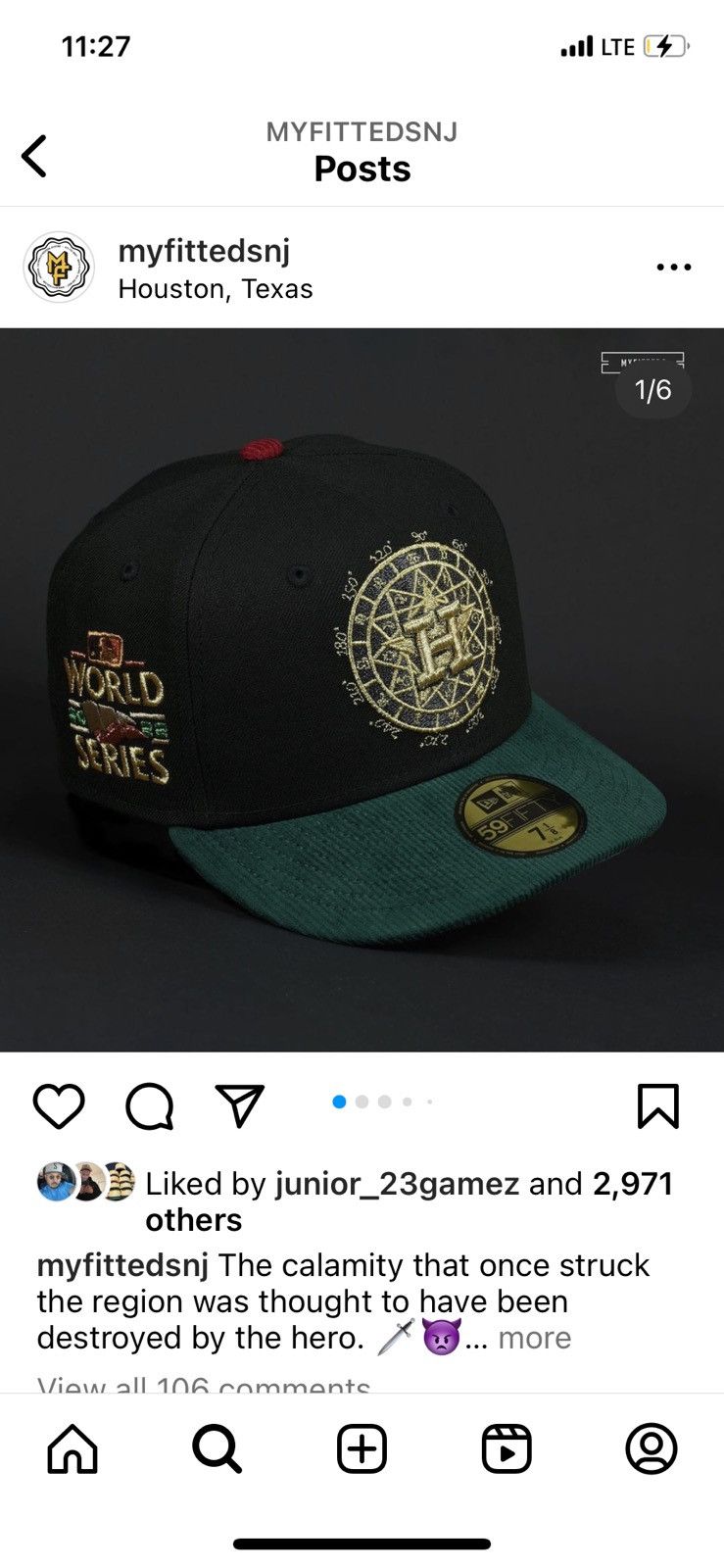 Hat Club Myfitteds Houston Astros 2022 World Series pa Size ONE SIZE - 6 Thumbnail