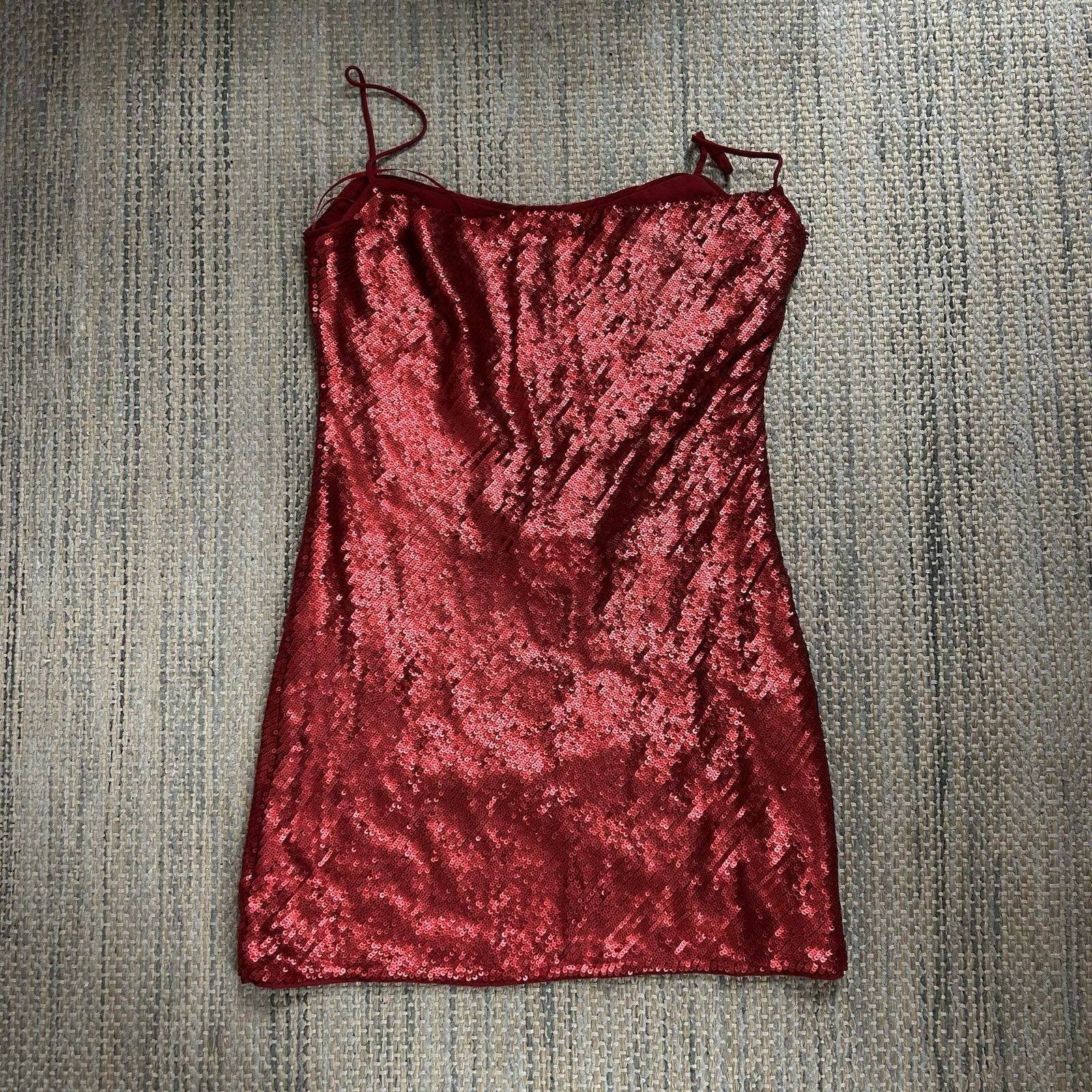 Zara Zara Womens Maroon Red Sequins Sequin Sleeveless Mini Party Size XS / US 0-2 / IT 36-38 - 10 Thumbnail