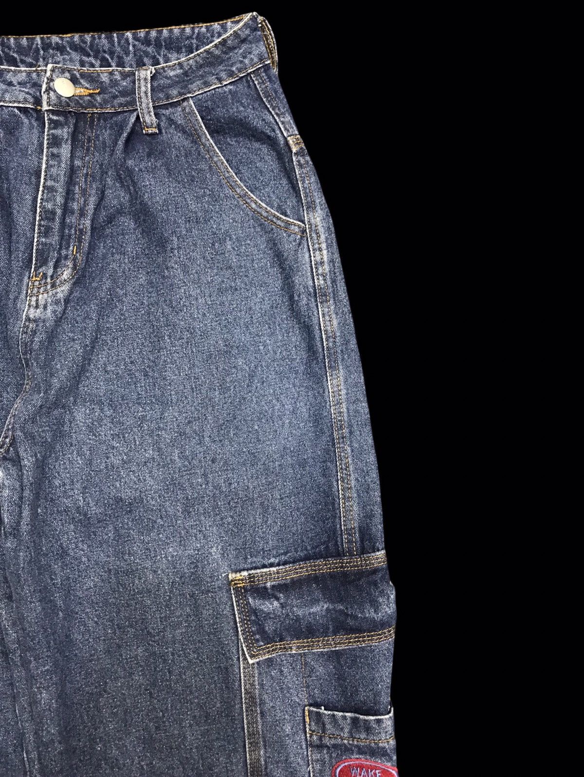 Japanese Brand 💥BAGGY💥WAKE JEANS BAGGY EXTRA LONG DENIM F353 Size US 26 / EU 42 - 3 Thumbnail
