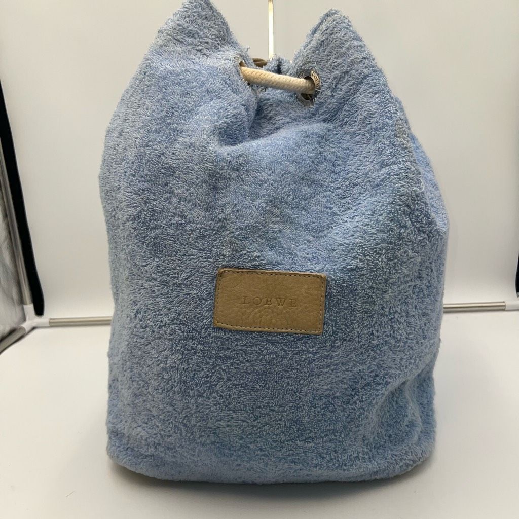 Loewe Loewe Terrycloth and Leather Nautical Beachy Backpack Size ONE SIZE - 1 Thumbnail