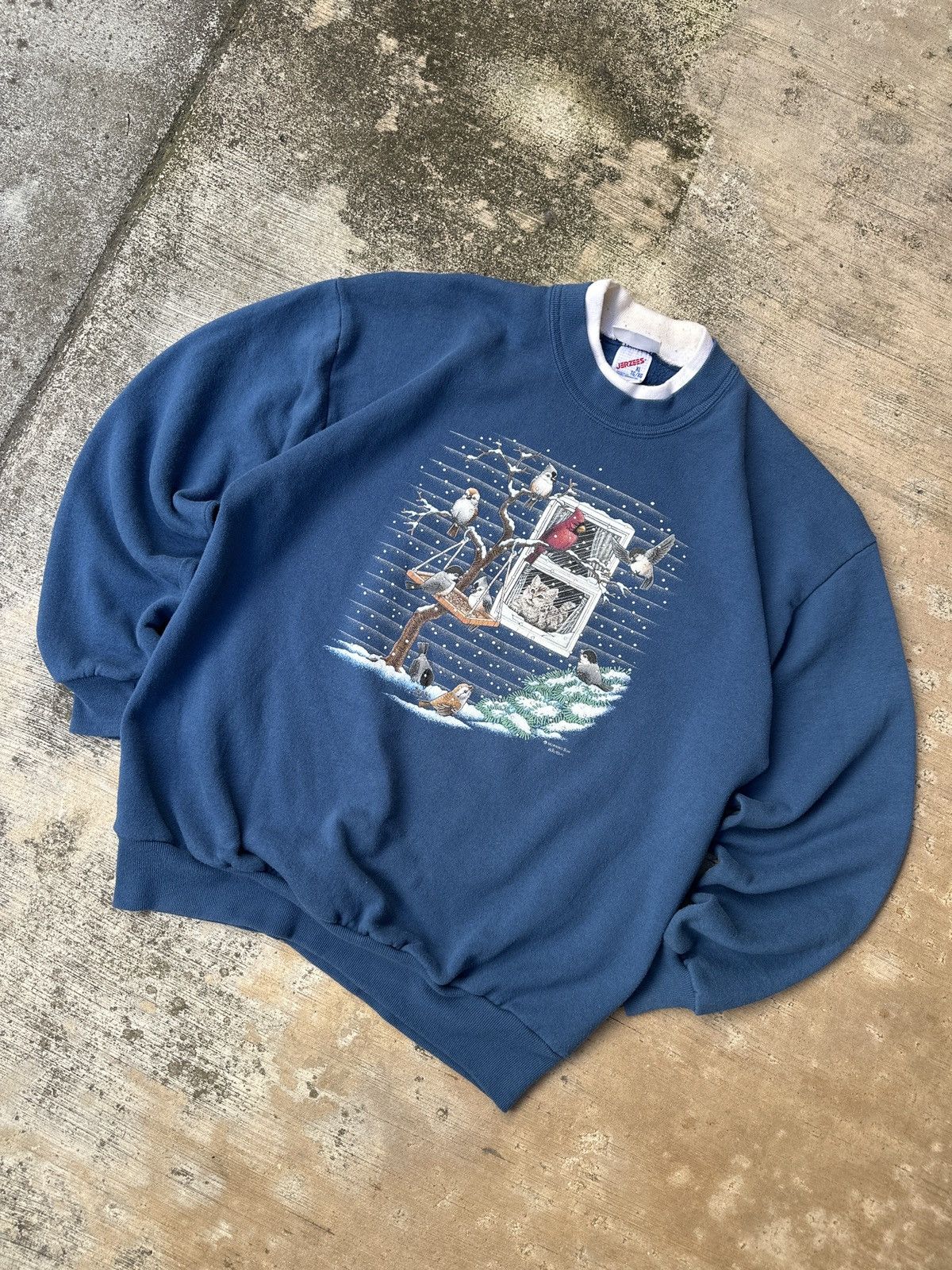 Other Vintage 90s Cyan Cottage Core Snow Nature Crewneck XL Size US XL / EU 56 / 4 - 1 Thumbnail