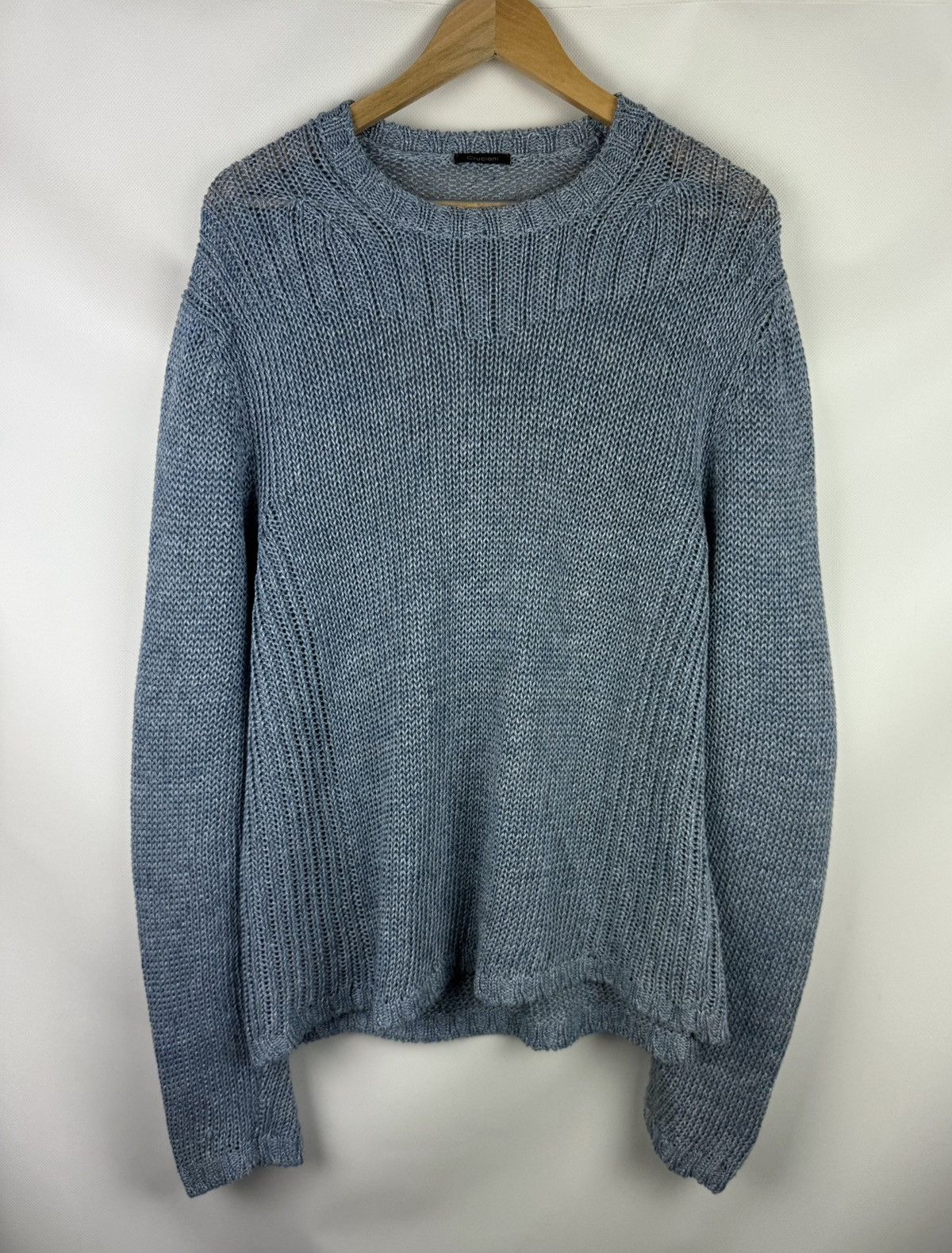Cruciani Cruciani Men’s Linen Knitted Crewneck Sweater Pullover Size US L / EU 52-54 / 3 - 1 Thumbnail