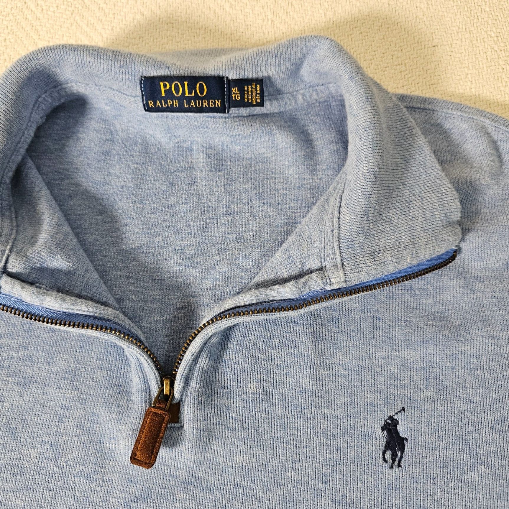 Ralph Lauren Polo Ralph Lauren Sweater 1/4 Zip Cotton Knit Sky Blue Adult XL Mens Size US XL / EU 56 / 4 - 2 Thumbnail