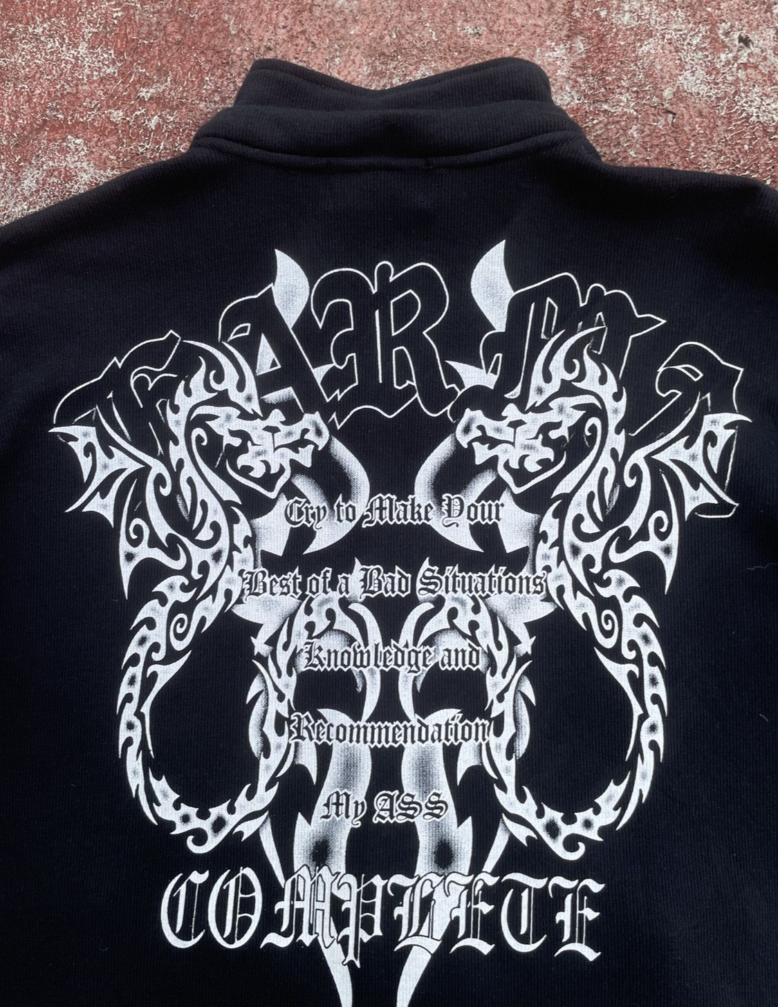 Japanese Brand 2000s Japanese arcive Fur Hoodie Karma Black Triball Gothic Size US L / EU 52-54 / 3 - 2 Thumbnail