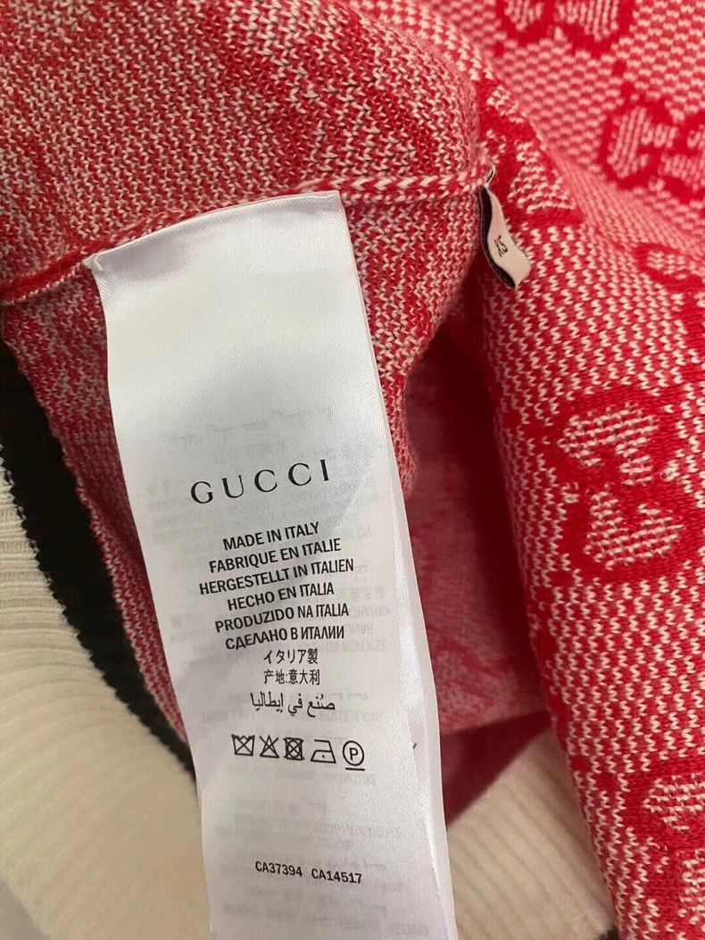 Gucci Gucci Red double G full logo printed pullover sweater short Size XS / US 0-2 / IT 36-38 - 3 Thumbnail
