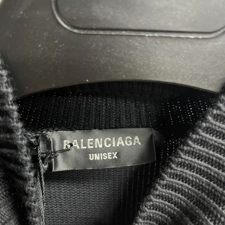 Balenciaga Balenciaga Black monogrammed stand-up collar long-sleeved Size US XS / EU 42 / 0 - 3 Thumbnail