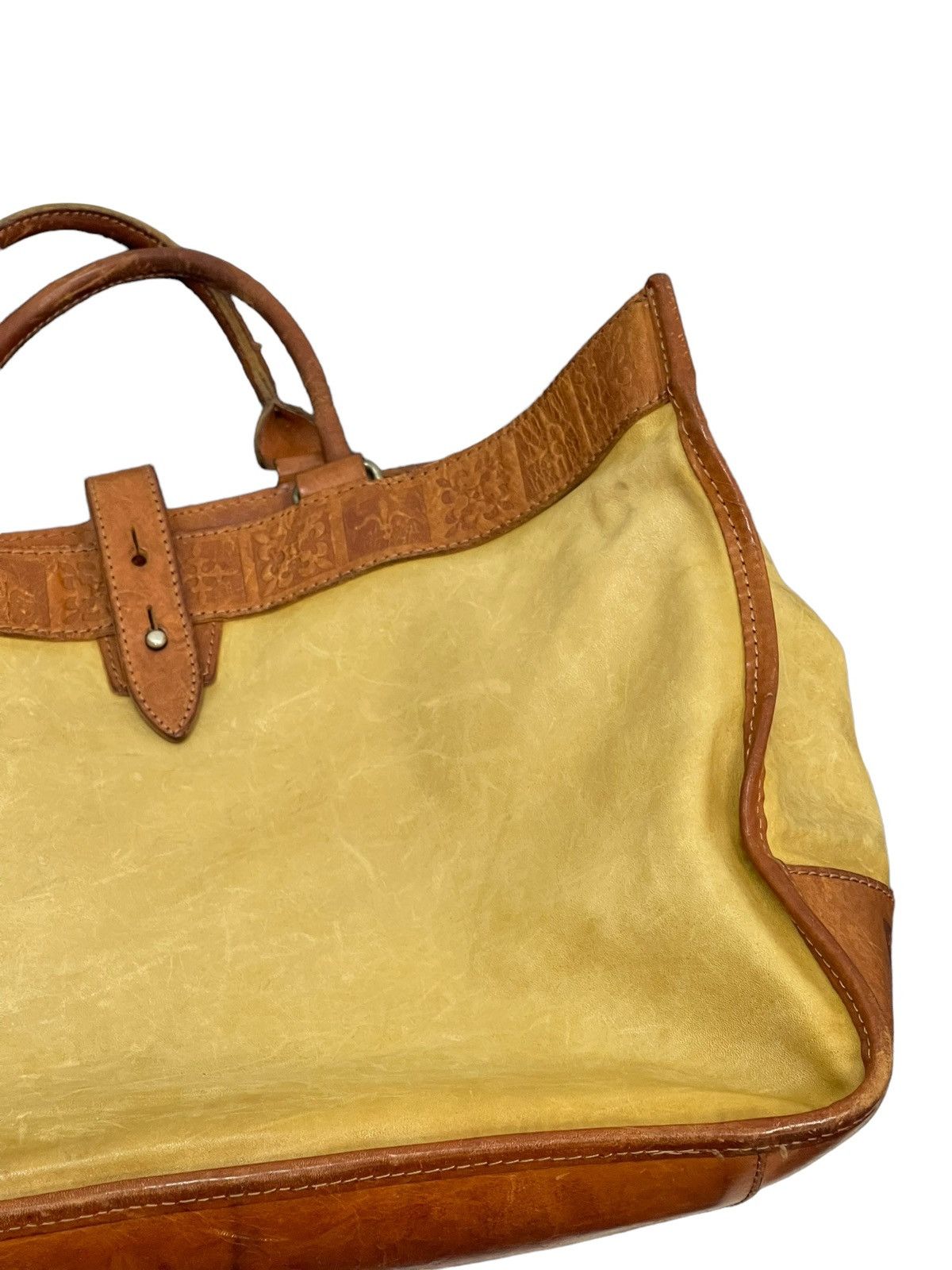 Japanese Brand Full Leather Patina Vtg Old by New Japan Tote Bag 1🟩 Size ONE SIZE - 16 Thumbnail
