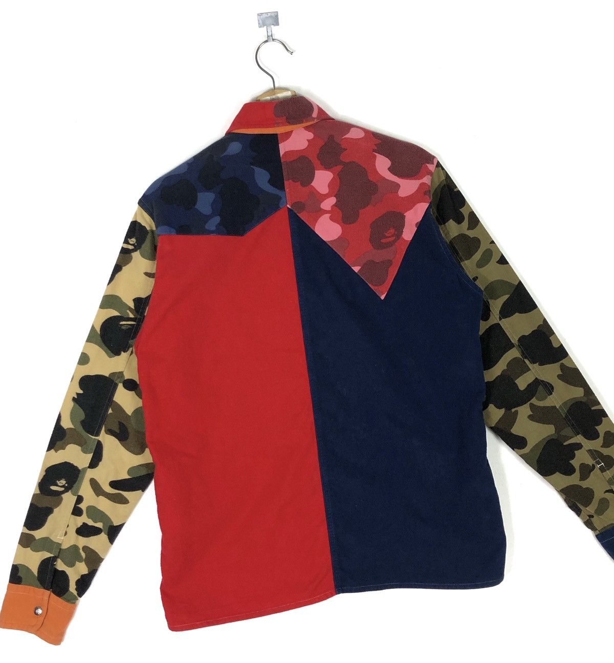 Bape RARE🔥MIX CRAZY CAMO COLORBLOCKS BUTTON UPS SHIRT JACKET Size US M / EU 48-50 / 2 - 13 Thumbnail