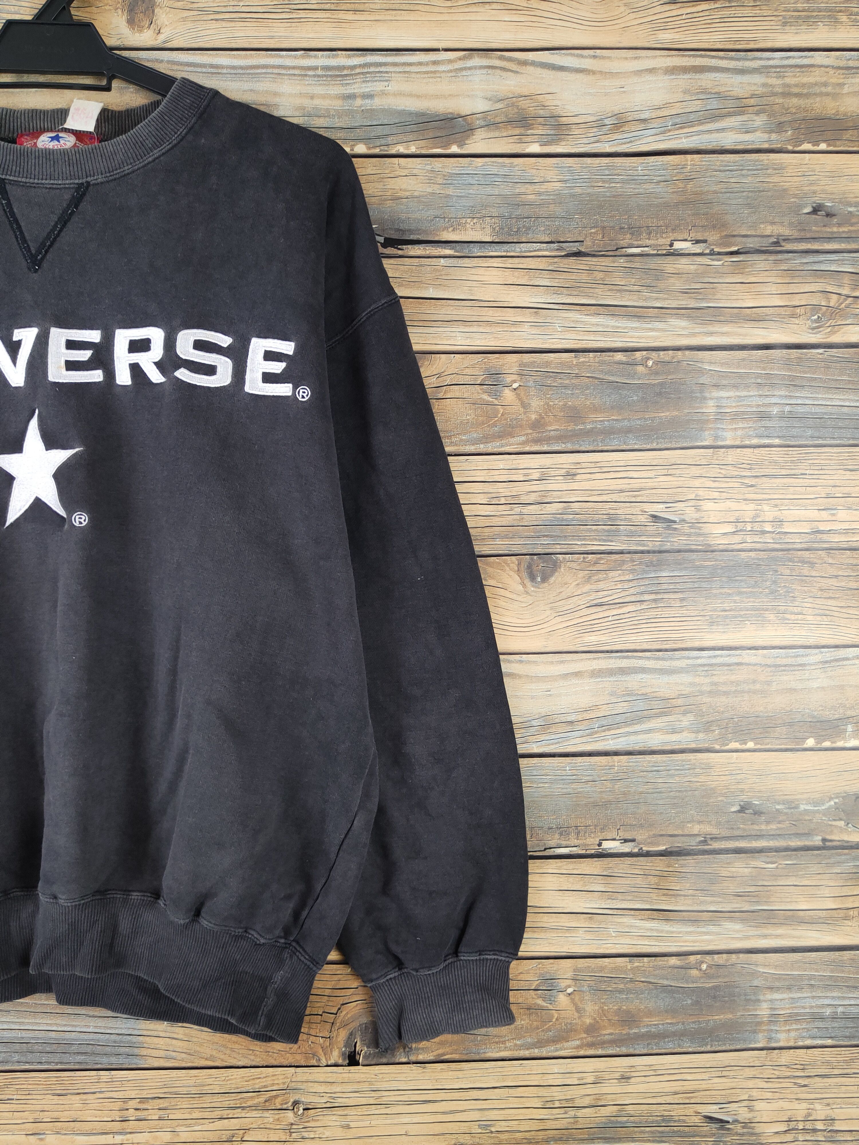 Converse × Vintage DL Converse vintage Black Faded Sweatshirts #435 Size US L / EU 52-54 / 3 - 5 Thumbnail
