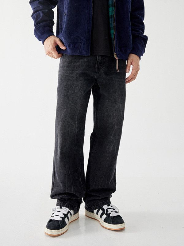 Japanese Brand Men's high street retro washed cleanfit lightning jeans Size US 32 / EU 48 - 2 Thumbnail