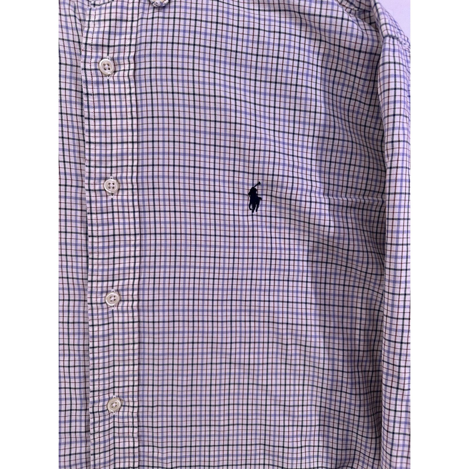Ralph Lauren Ralph Lauren Tan Dark Color Blend Yarmouth LS Size 17 Size US XL / EU 56 / 4 - 4 Thumbnail